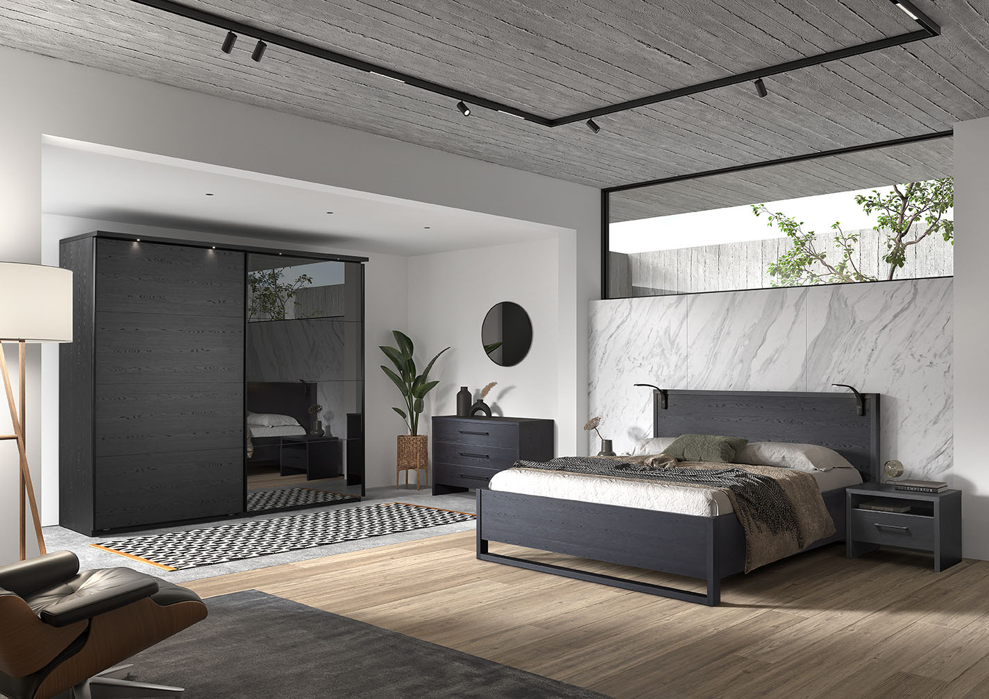 Bedkader 160x200cm - zwart
