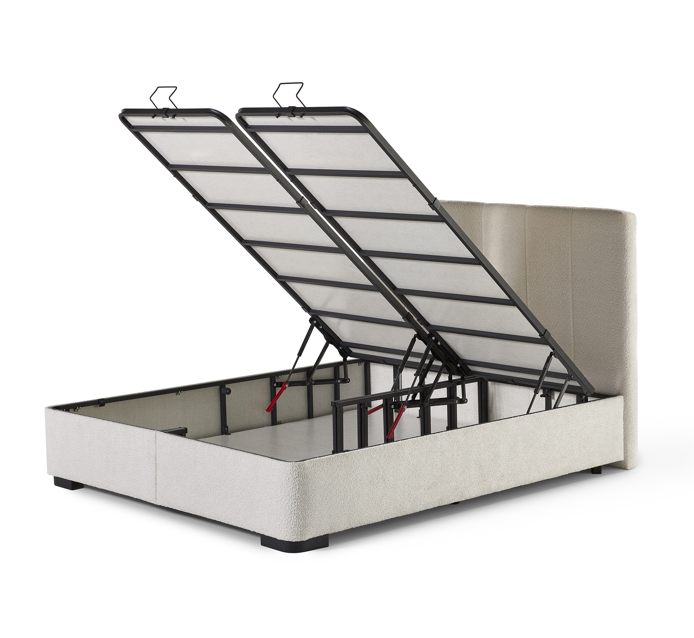 Boxspring met opbergruimte 160x200cm (incl. matras) - ecru