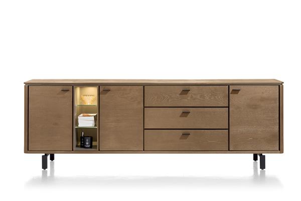 Dressoir Livada met 3 deuren en 3 lades B240 cm - bruin