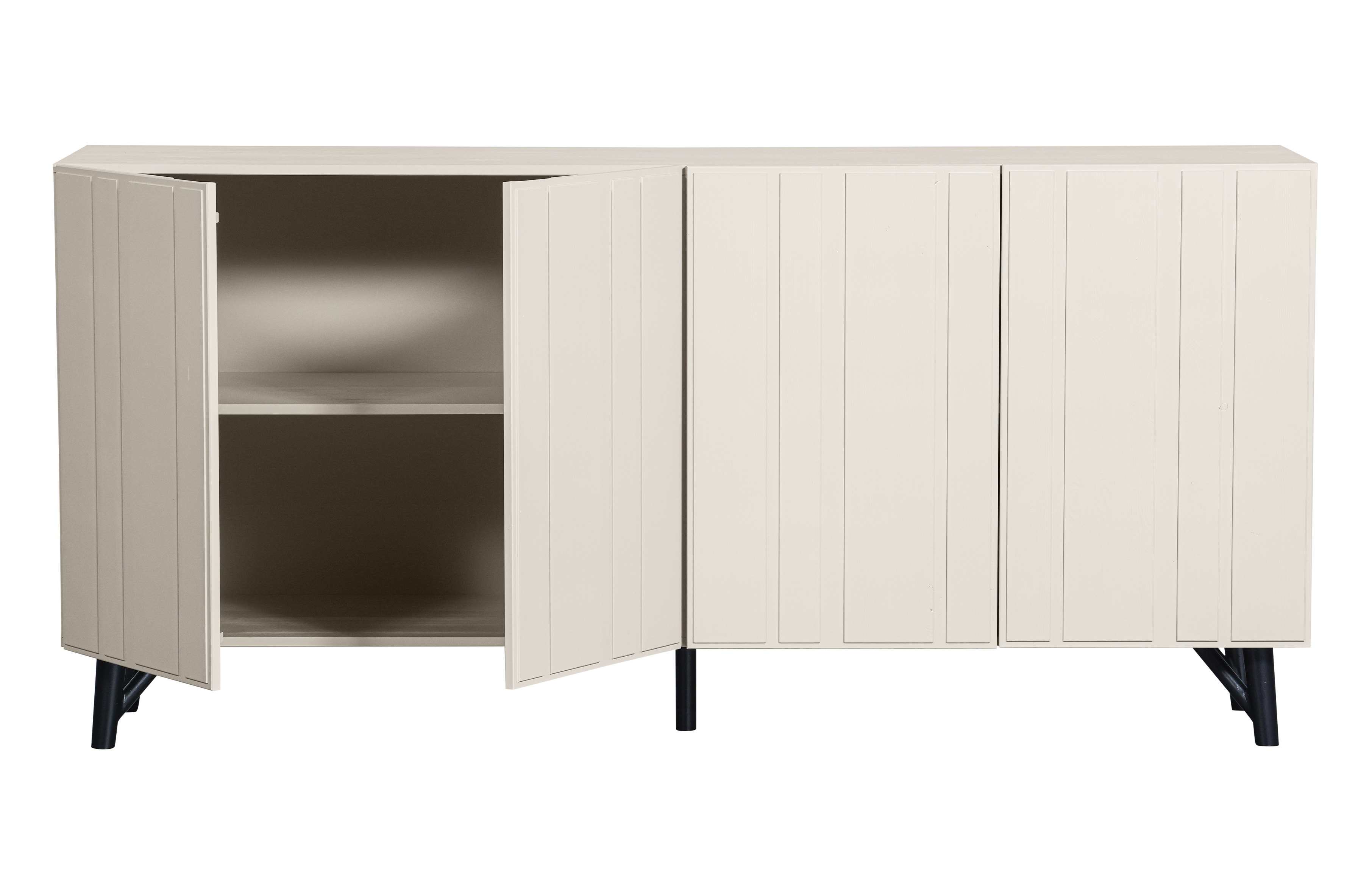 Dressoir Miller met 4 deuren - Dust wit