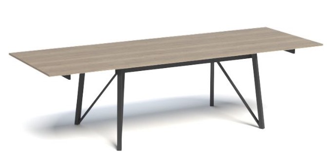 Uitschuifbare eettafel 200/318x100cm - natuur hout