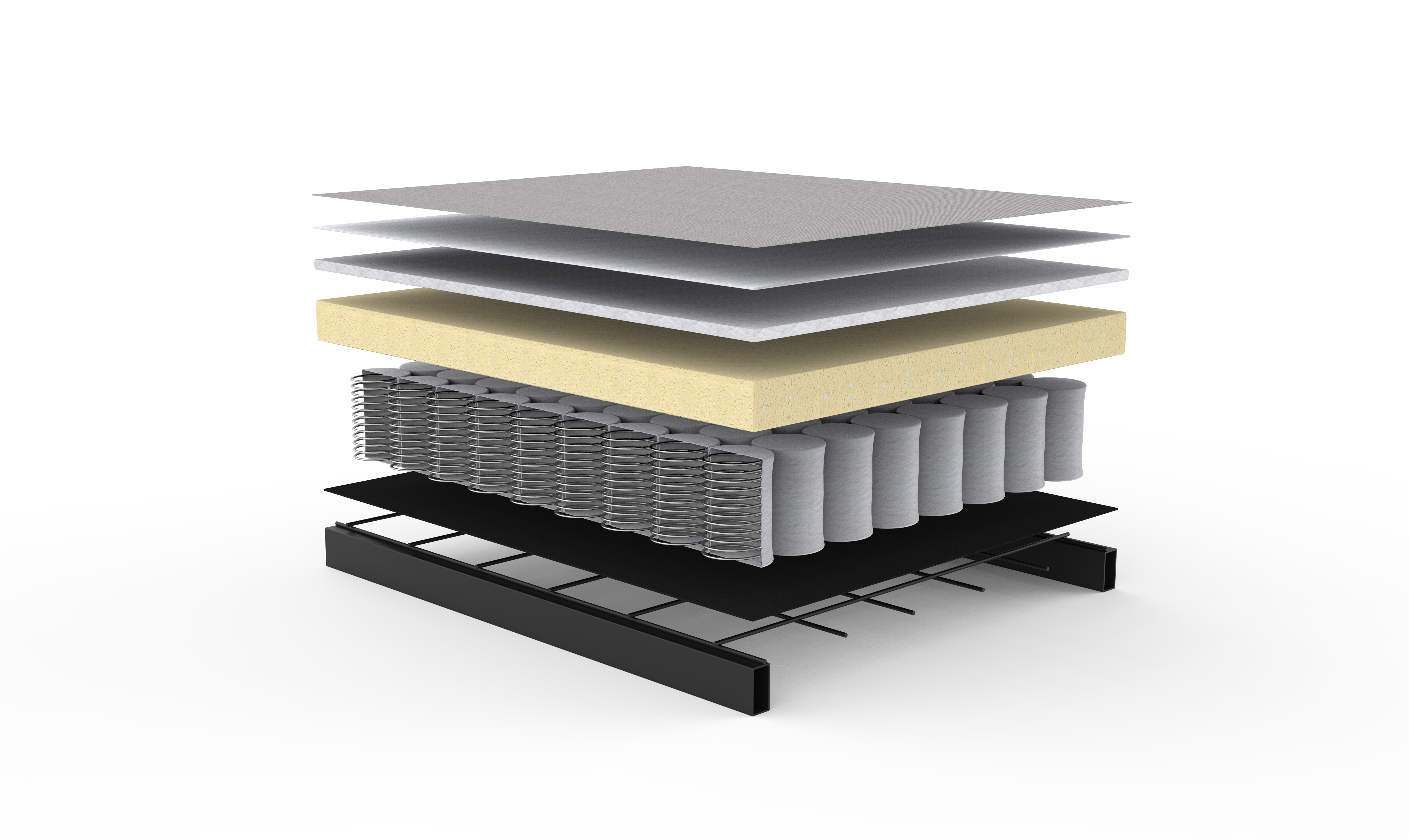 Slaapbank Splitback 115x210cm - grijs