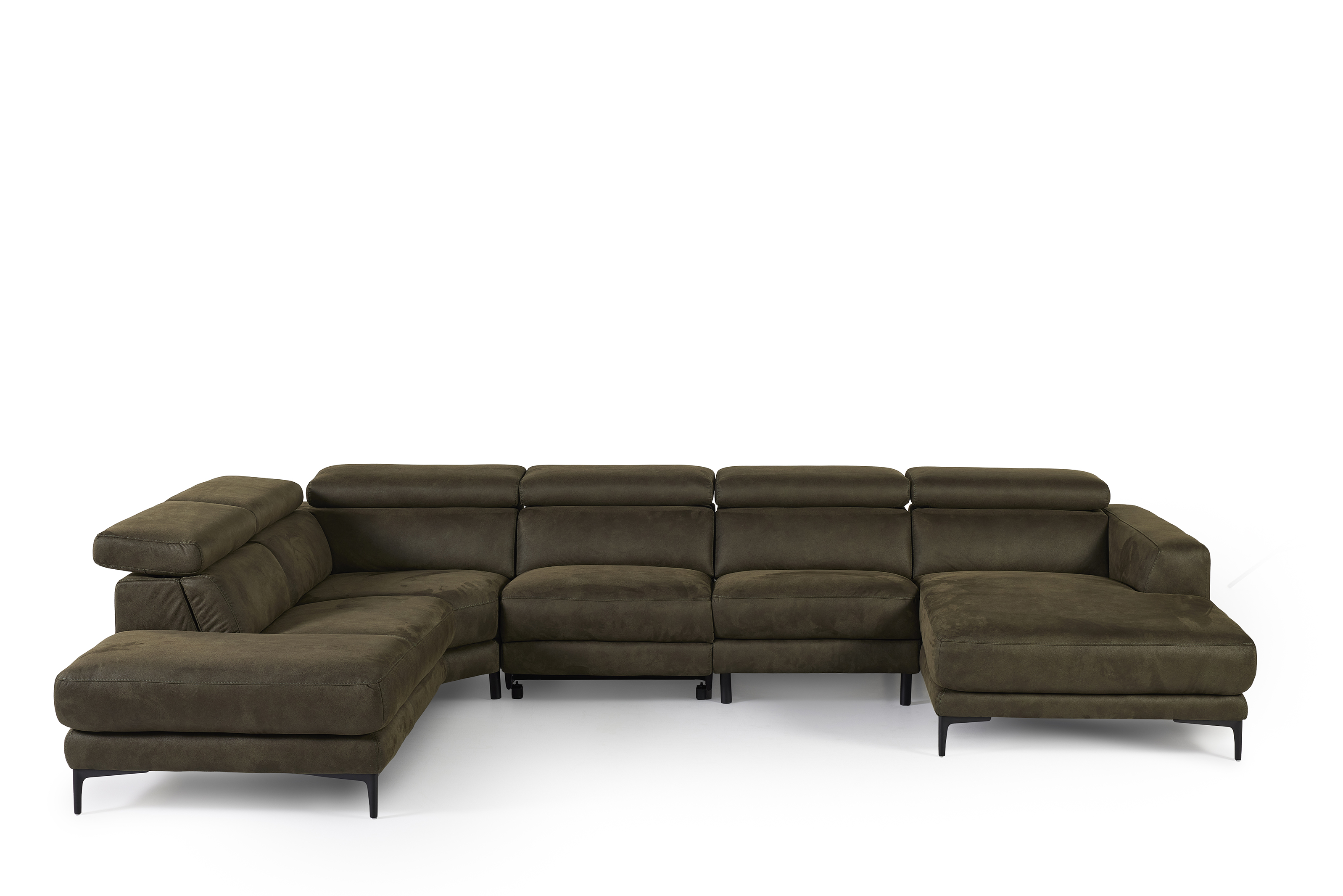 Hoeksalon incl. elektr.relax - olive green 