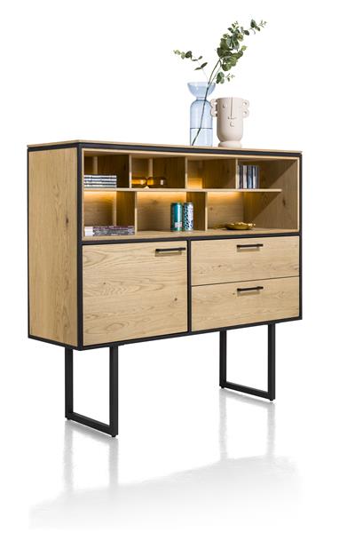 Dressette Belo met deur en 2 lades B140cm - natuur