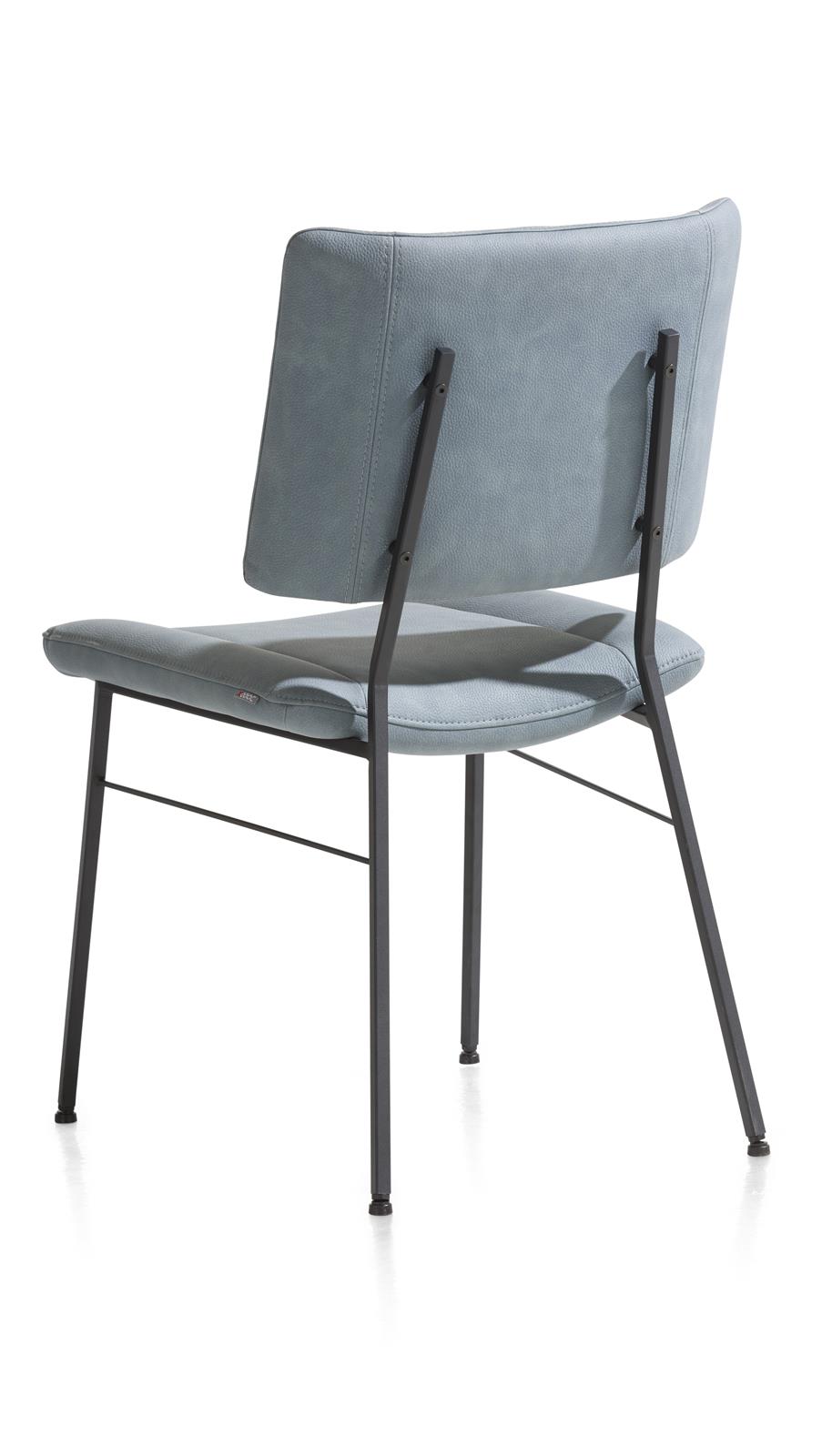Eetkamerstoel Tatum in lederlook - Skyblue