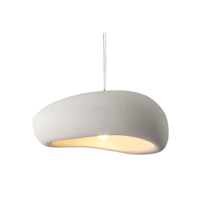 Pendel diam.105cm in microcement - wit