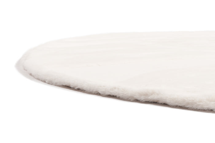 Rond tapijt Plush dia. 80cm - beige