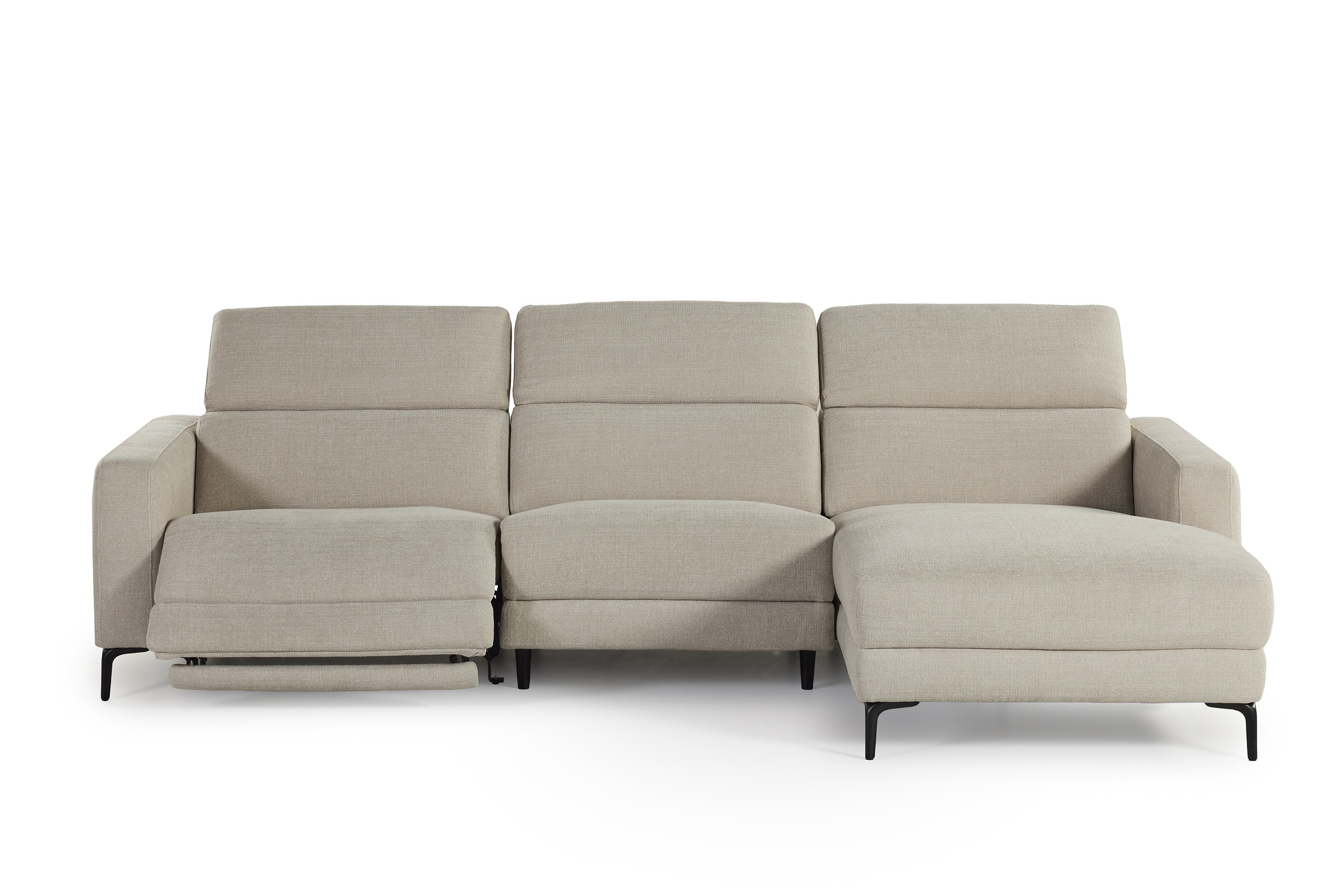 Hoeksalon met elektrische relaxfunctie - beige