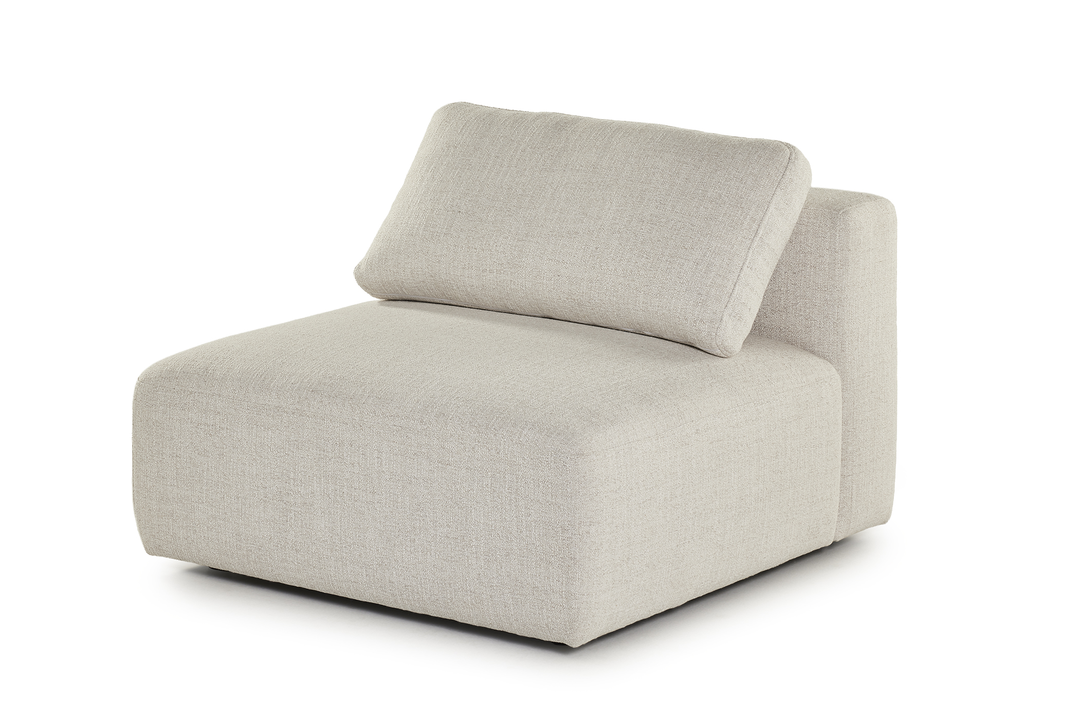 Fauteuil Alfie met poef - Oasis ecru