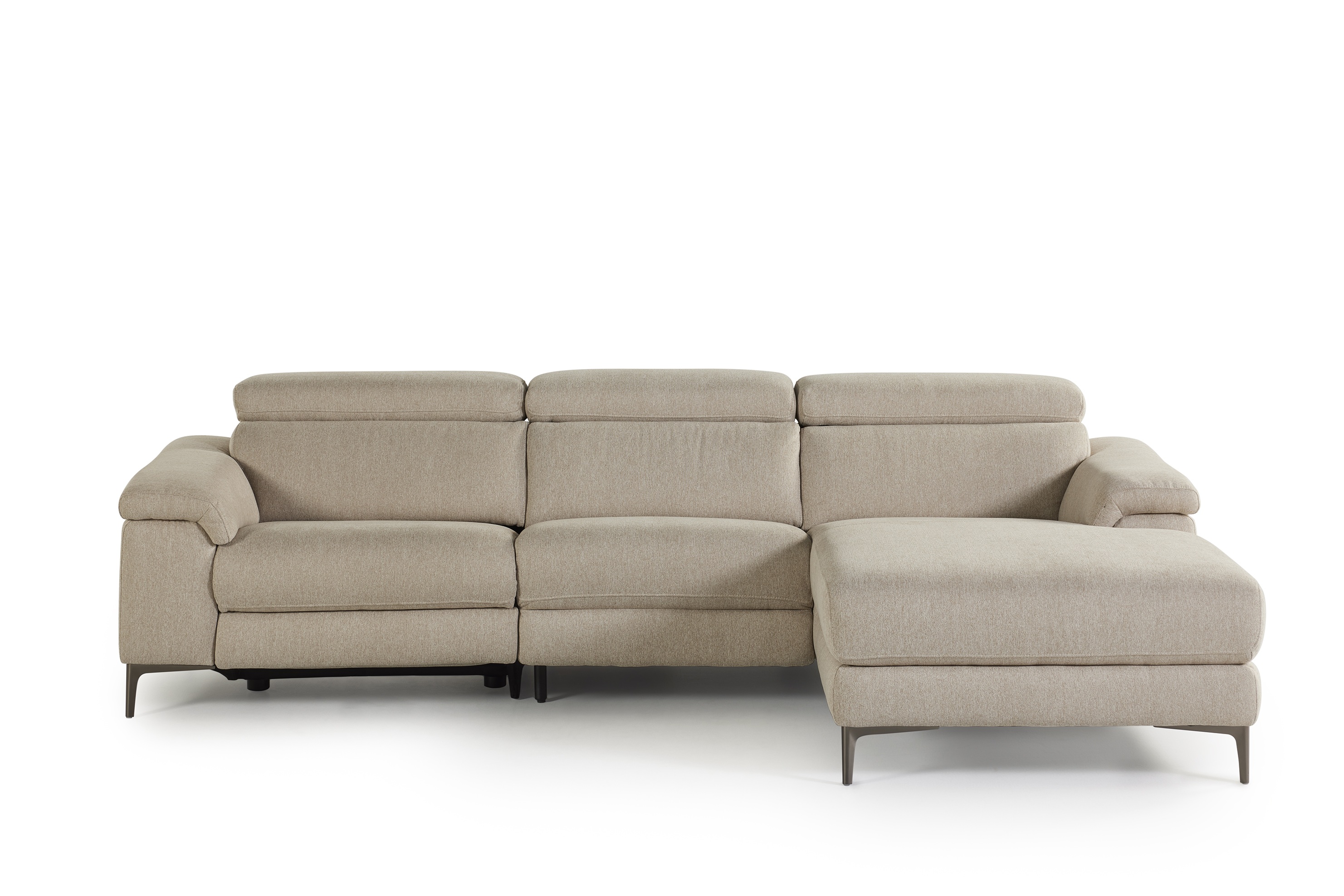 Hoeksalon incl. elektr.relaxfunctie - beige