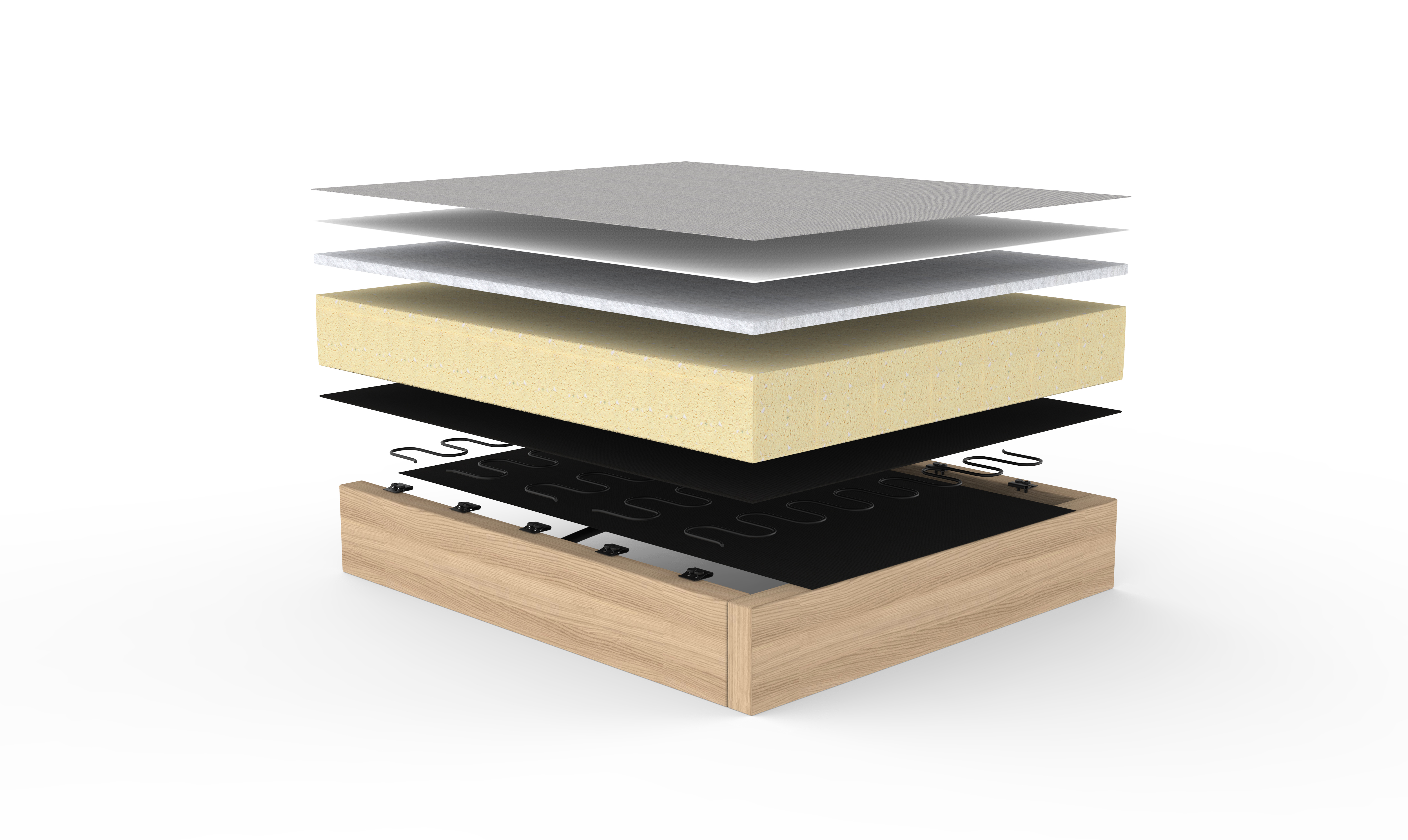 Slaapbank Cubed 160x200cm - Sand beige