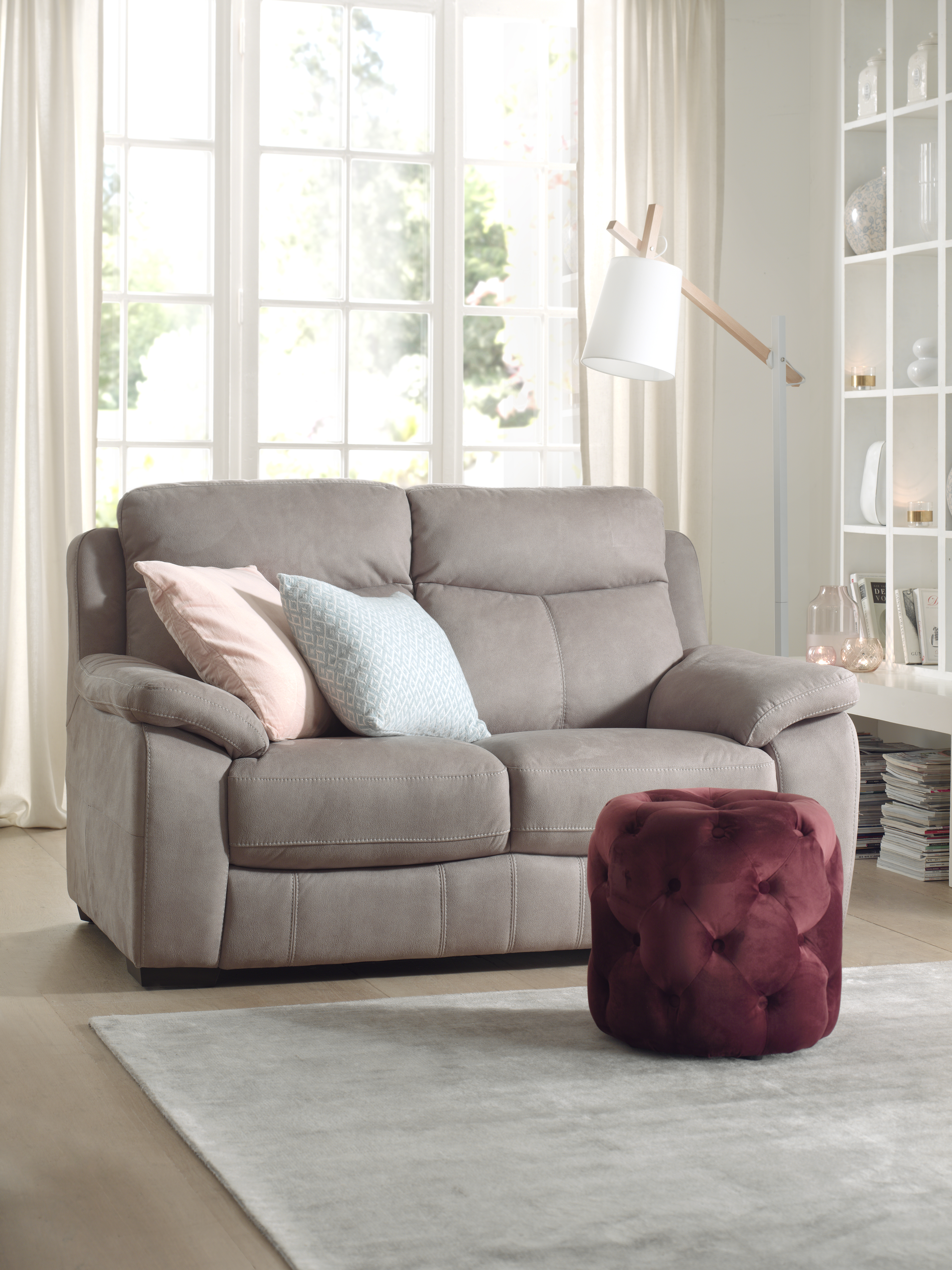 Set: 2,5-zit met elektrische relax en 2-zit vast - Silver grijs