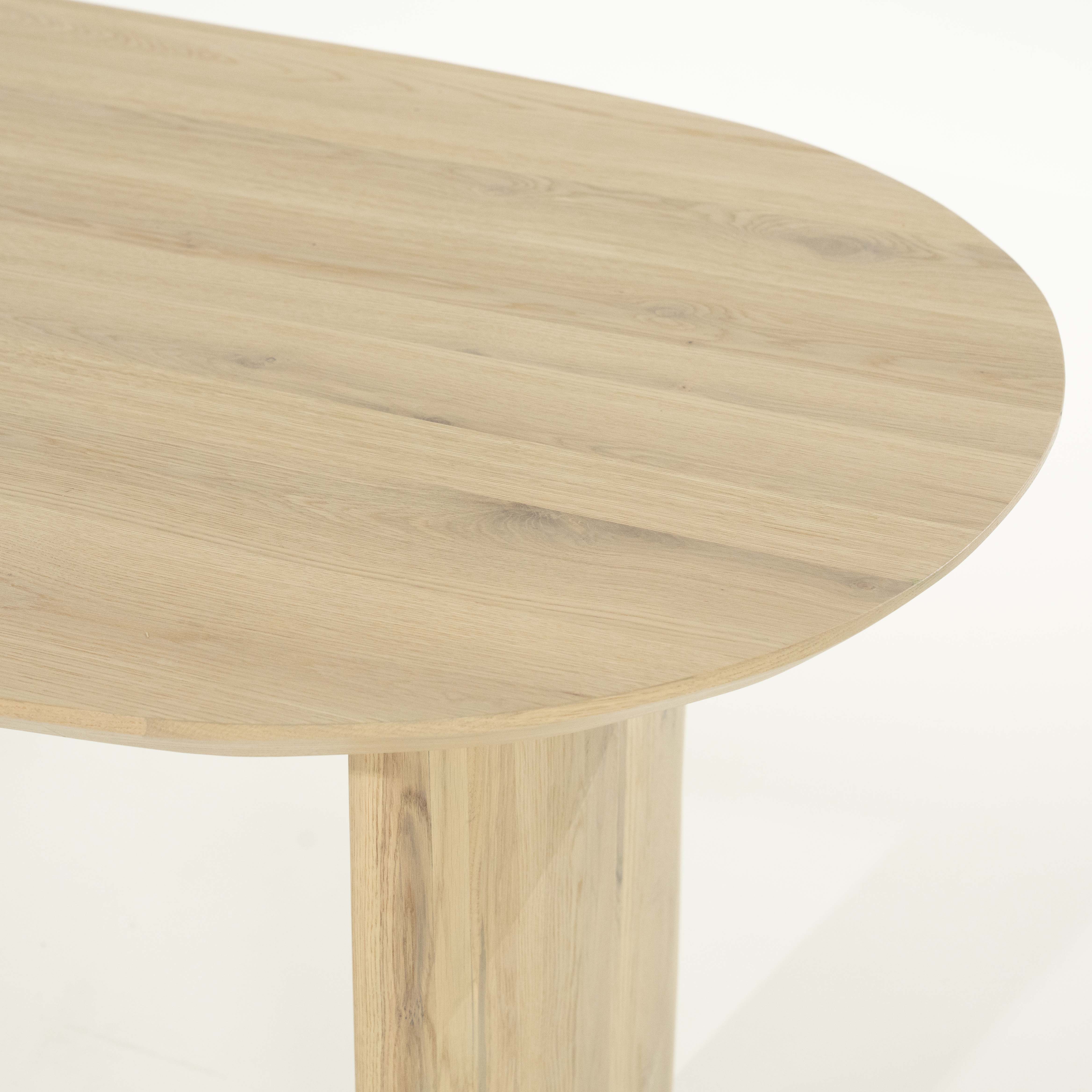 Eettafel 180x90 ovaal - naturel