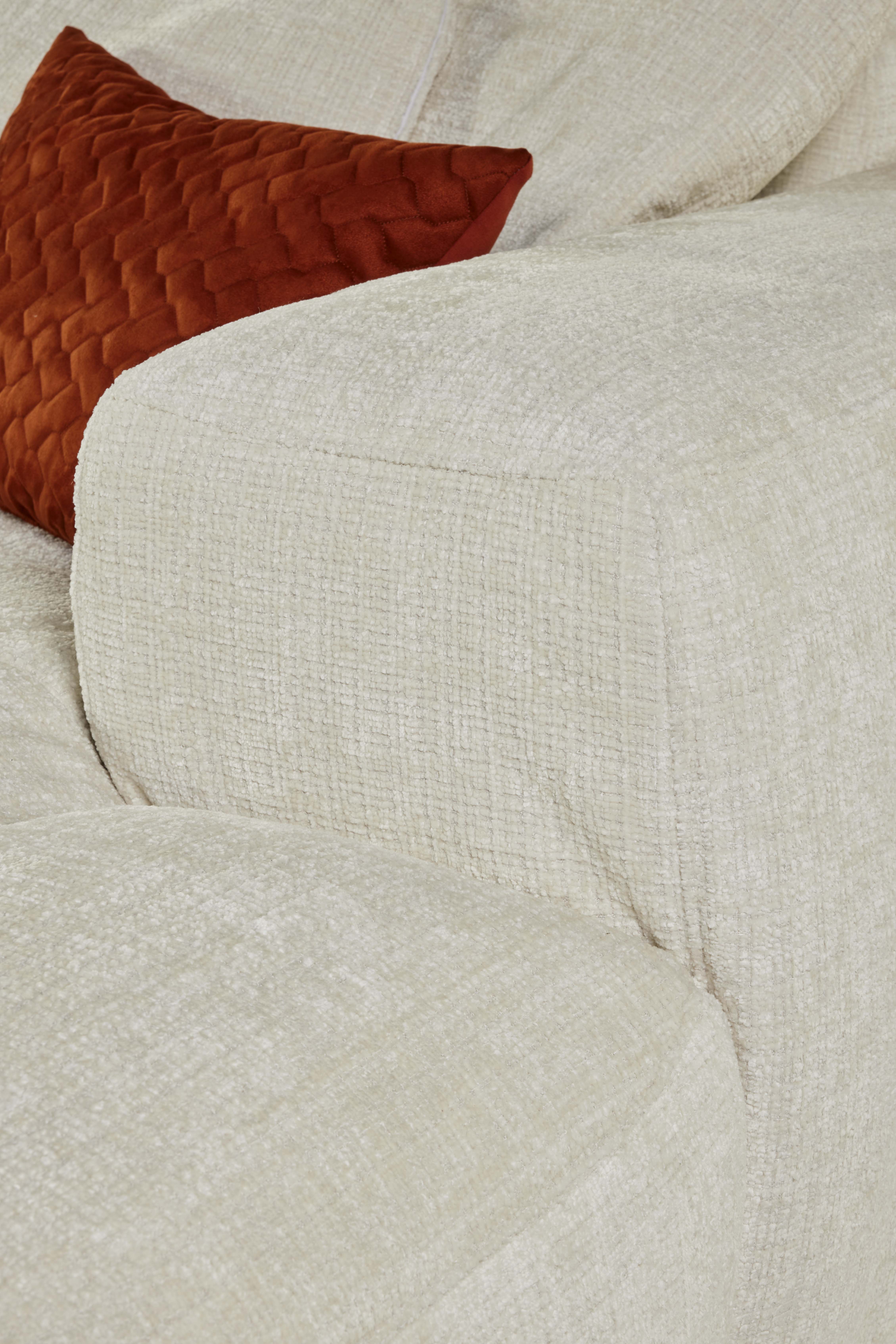 Hoeksalon met longchair (rechts) - Cremona creme