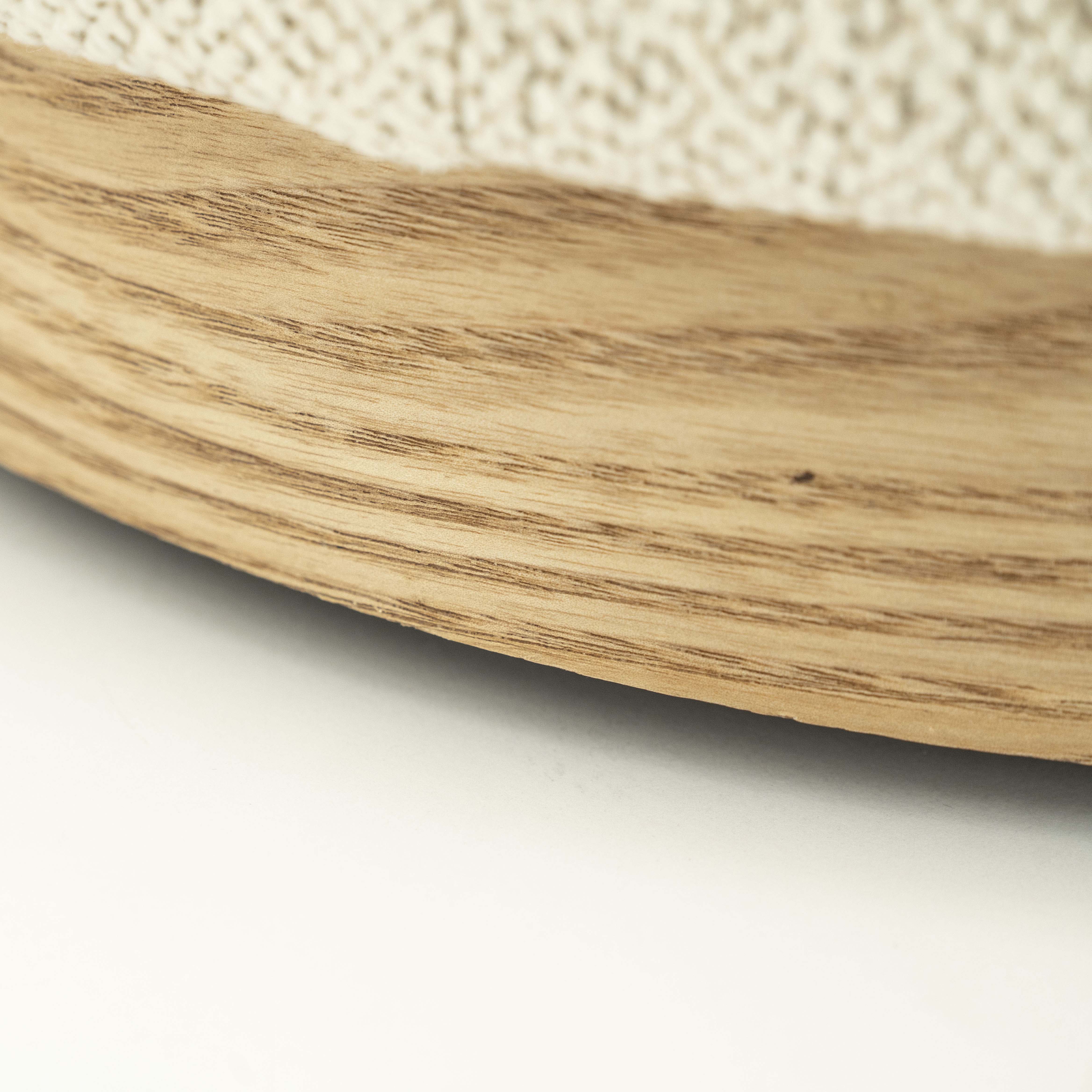 Poef diam.42cm in bouclé stof - beige