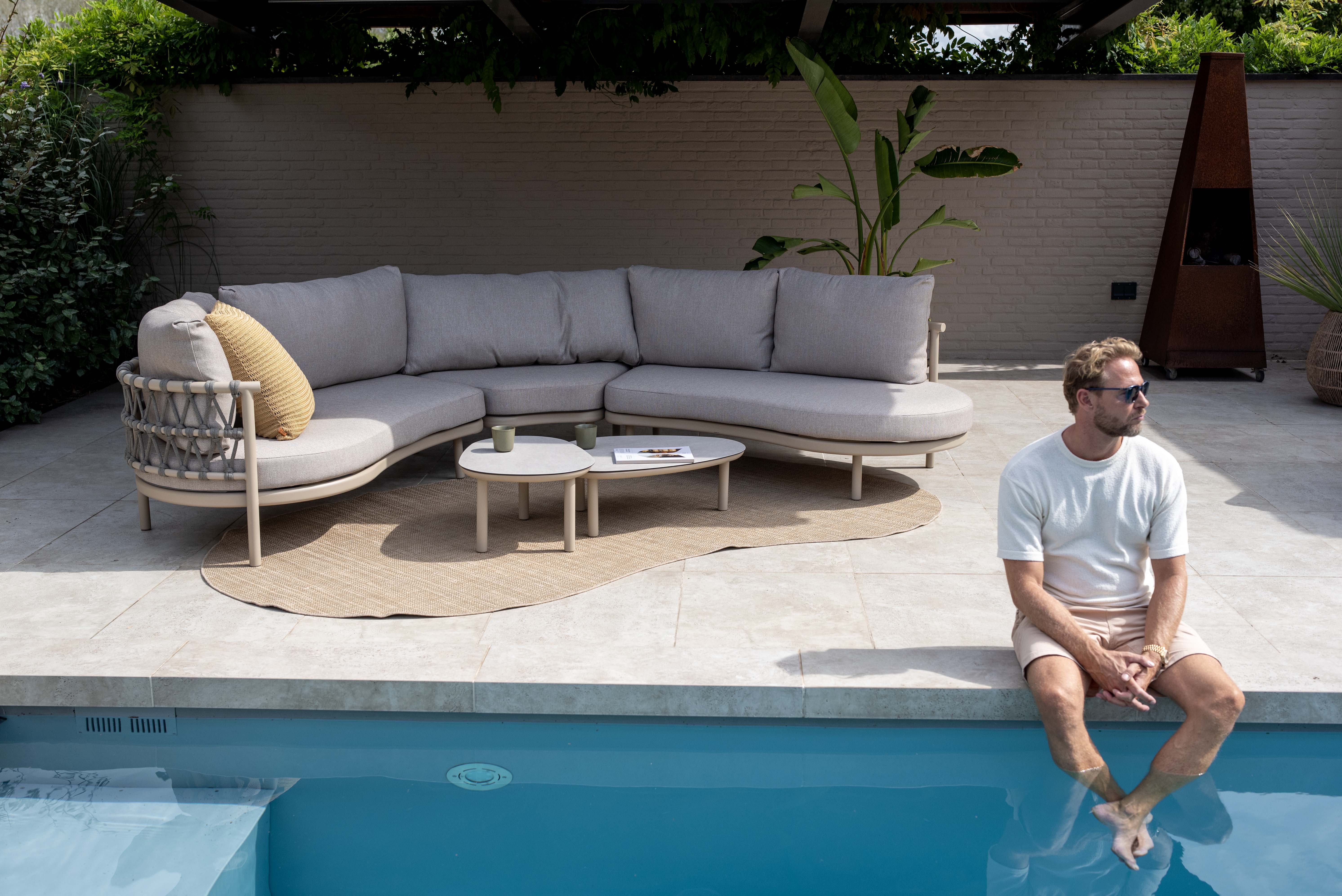 Set v/2 salontafels Monroe - 80cm/65cm - latte