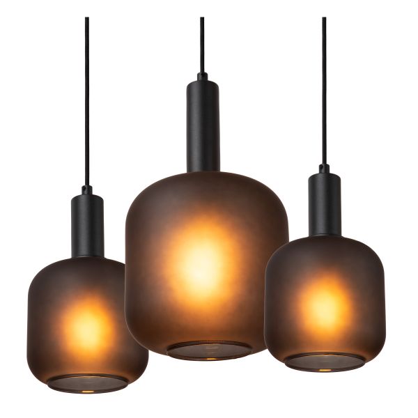 Hanglamp Eloise met drie pendels - zwart