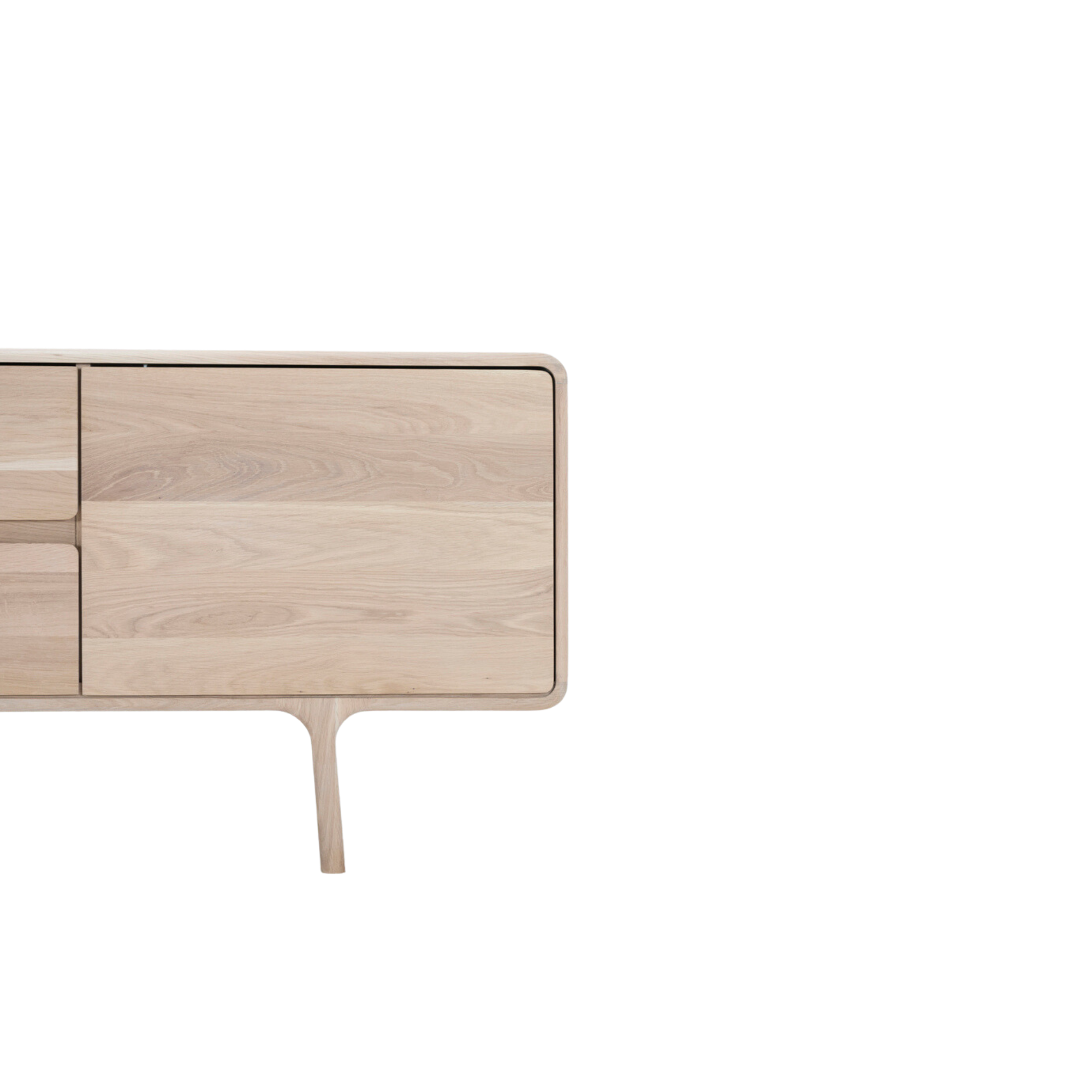 Dressoir Fawn met 2 deuren en 2 lades - White eiken