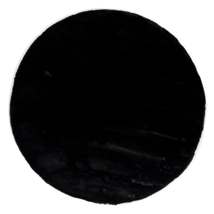 Rond tapijt Plush dia. 120cm - zwart