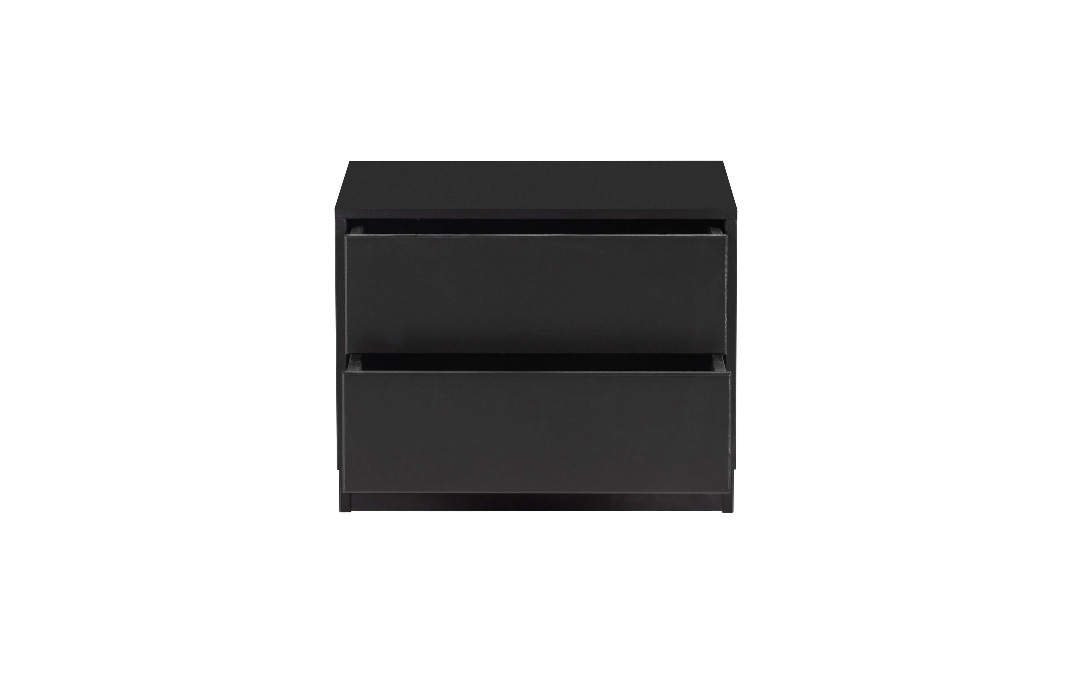 Tv-meubel Finca midden met 2 lades B50cm - zwart