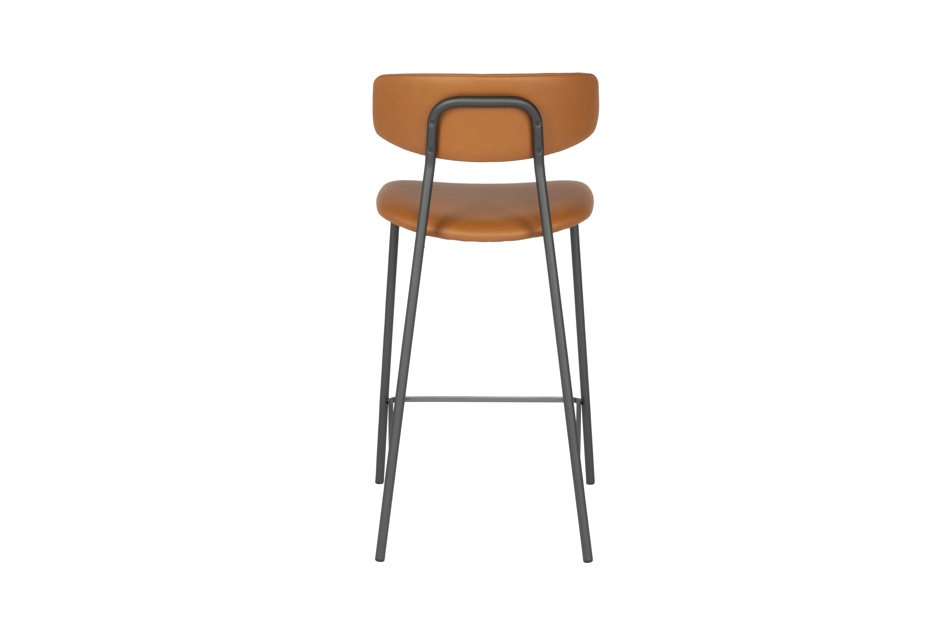 Barstoel in lederlook - cognac