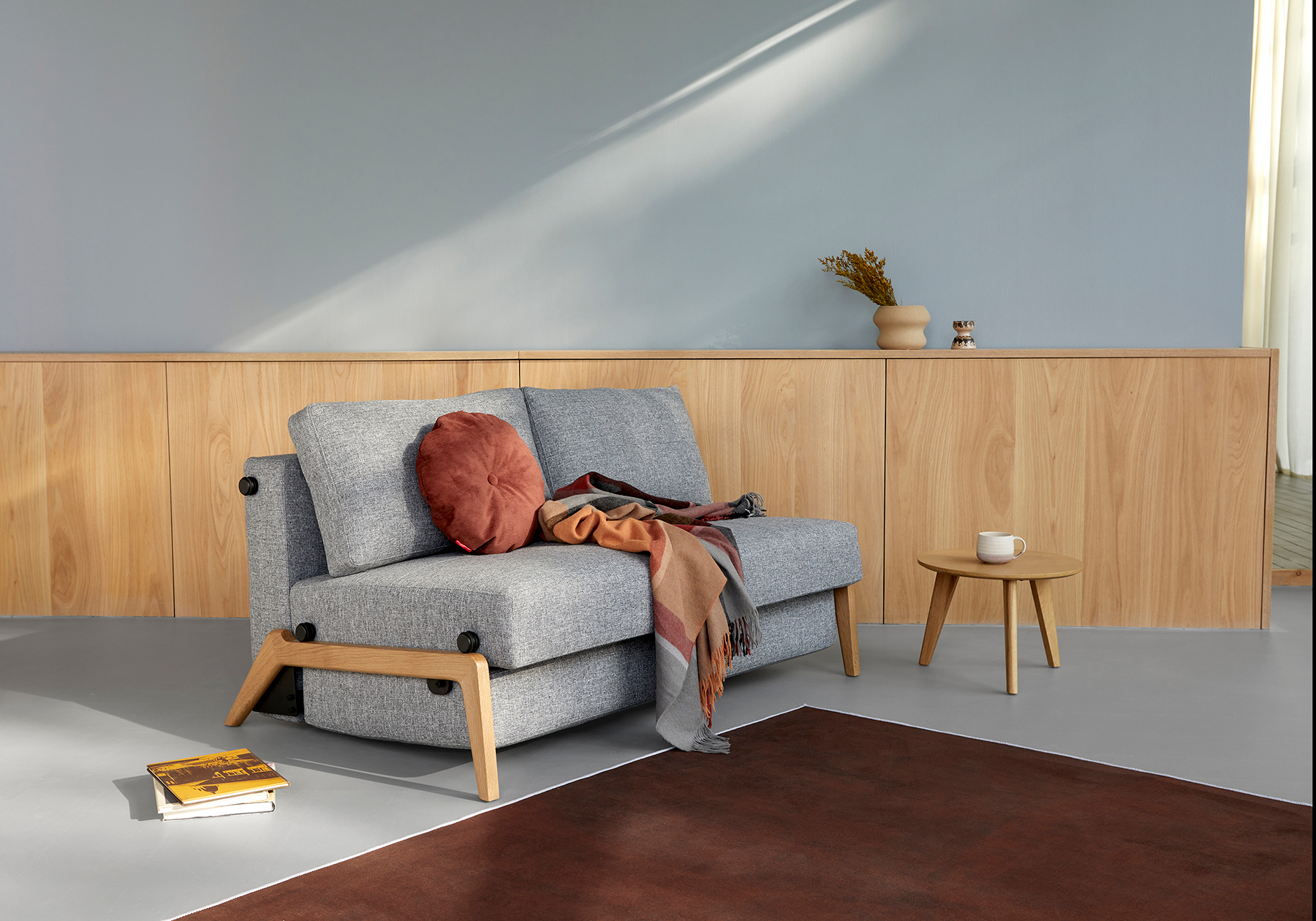Slaapbank Cubed 140x200cm - grijs