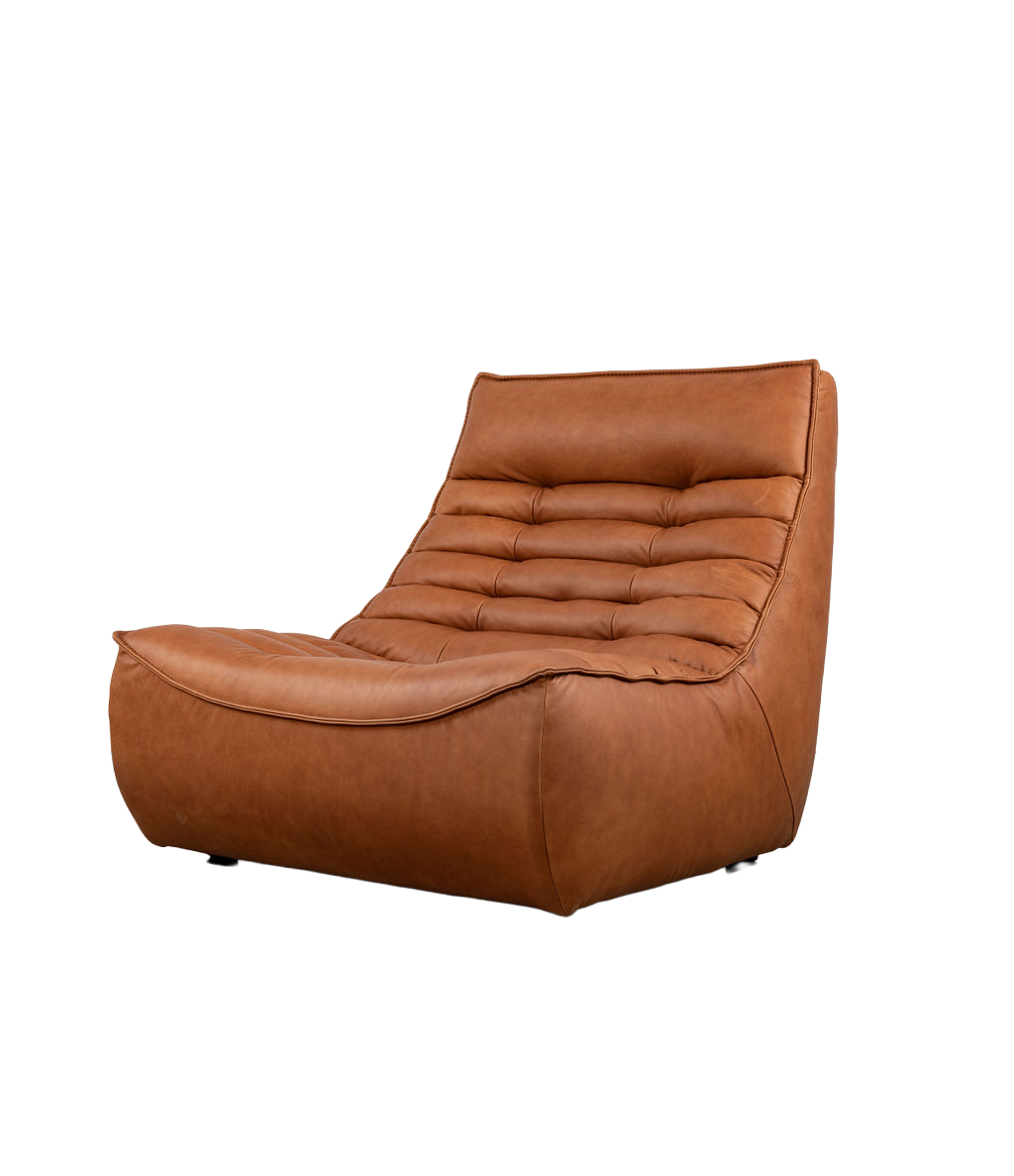 Fauteuil/ 1-zit in leder 
