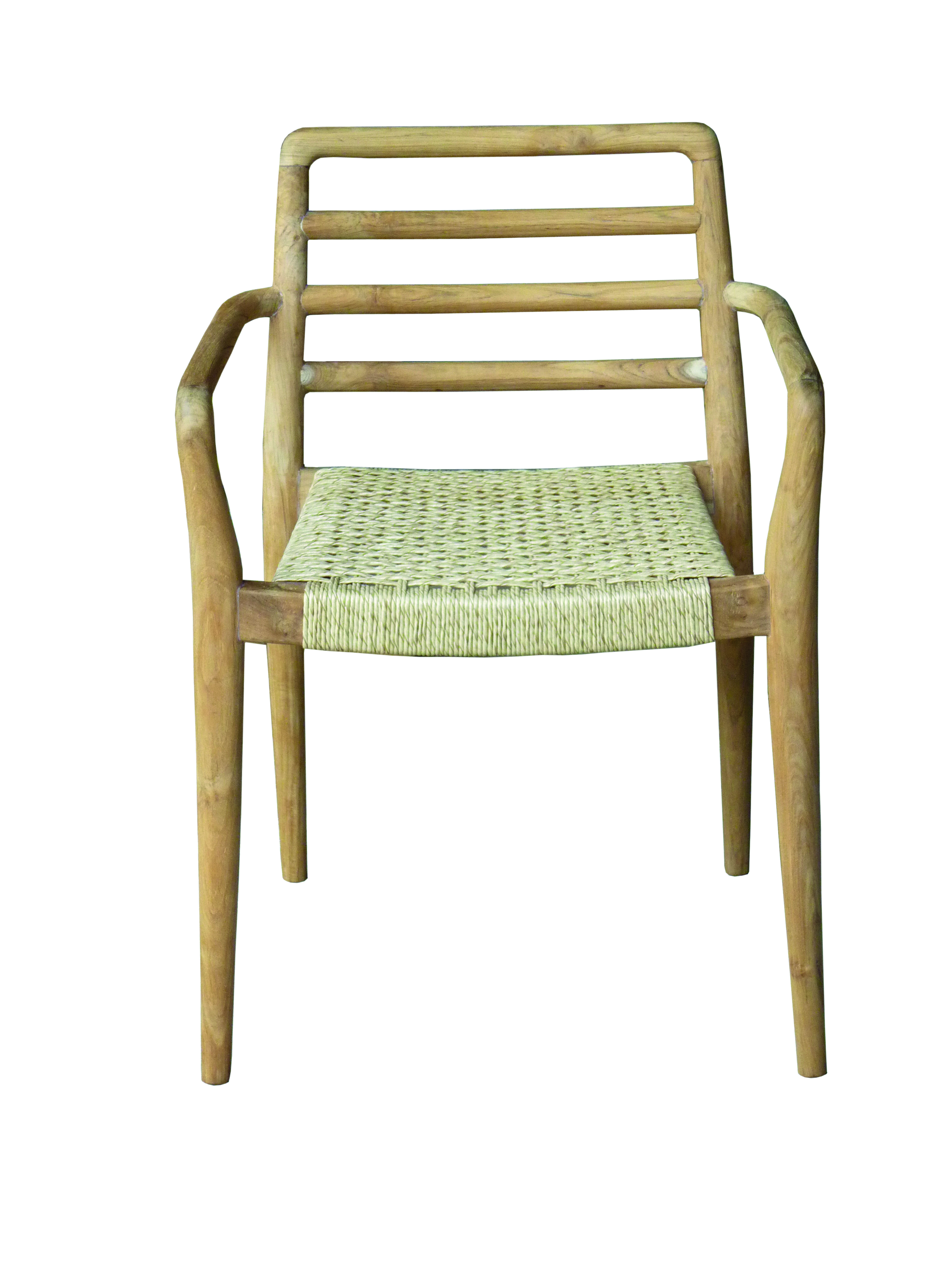 Outdoor armstoel - teak/rotan