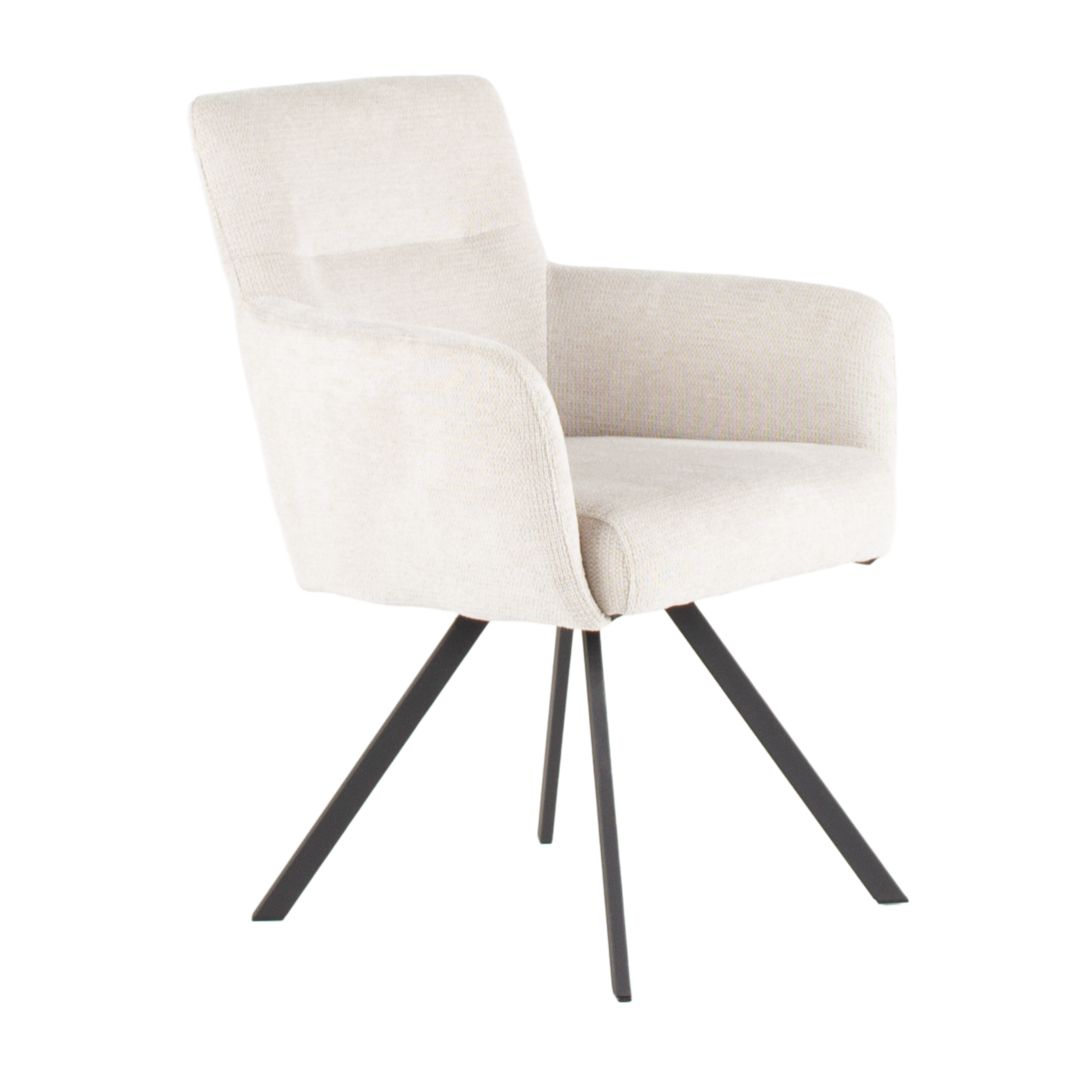 Kuipstoel met hoge rug - Natural ecru