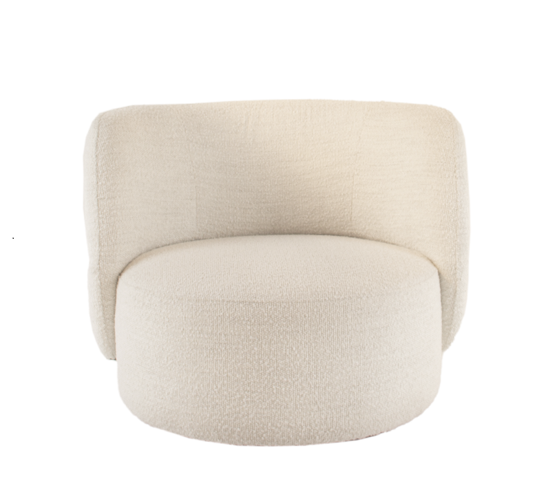 Draaifauteuil bouclé - Merino Pearl ecru