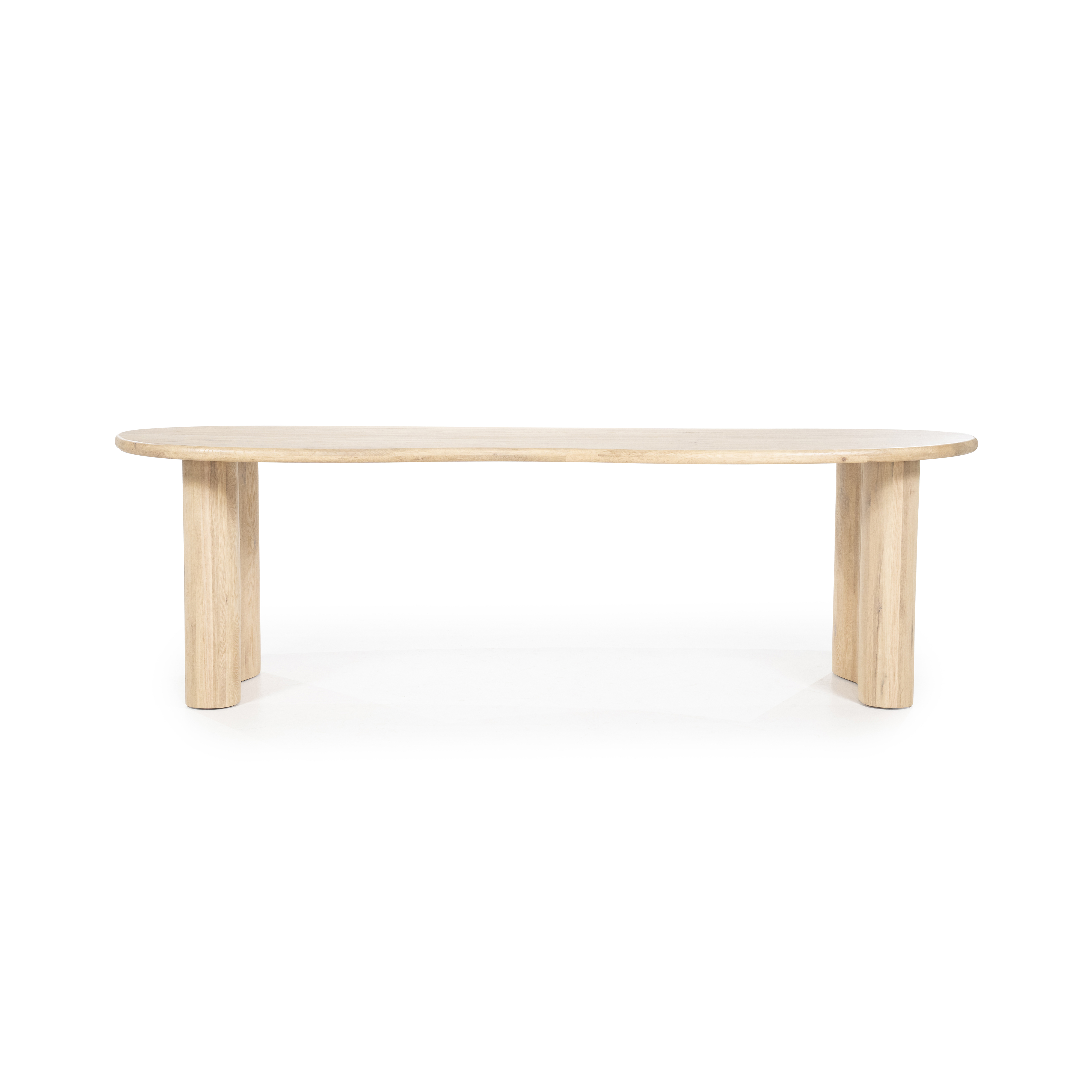 Organische eettafel 250x110cm in eik - naturel