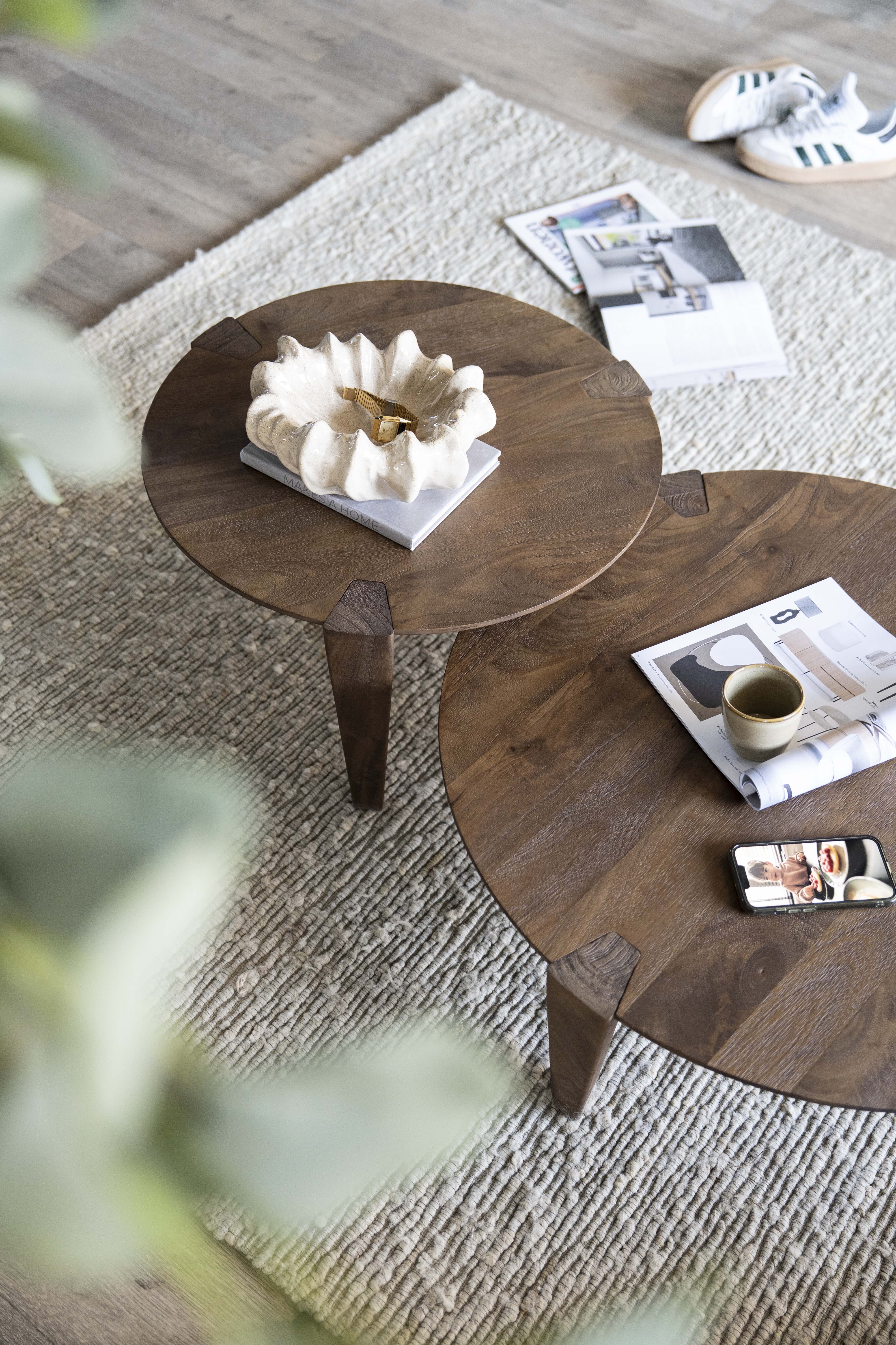Salontafel diam.60cm - mangohout
