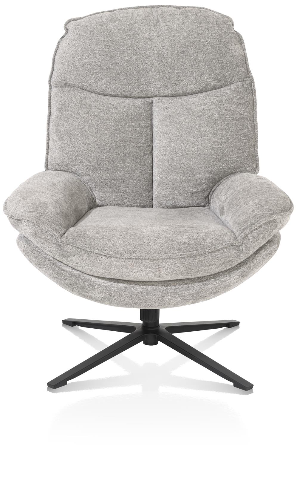 Draaifauteuil Florence met voetenbank - Kiezel grijs
