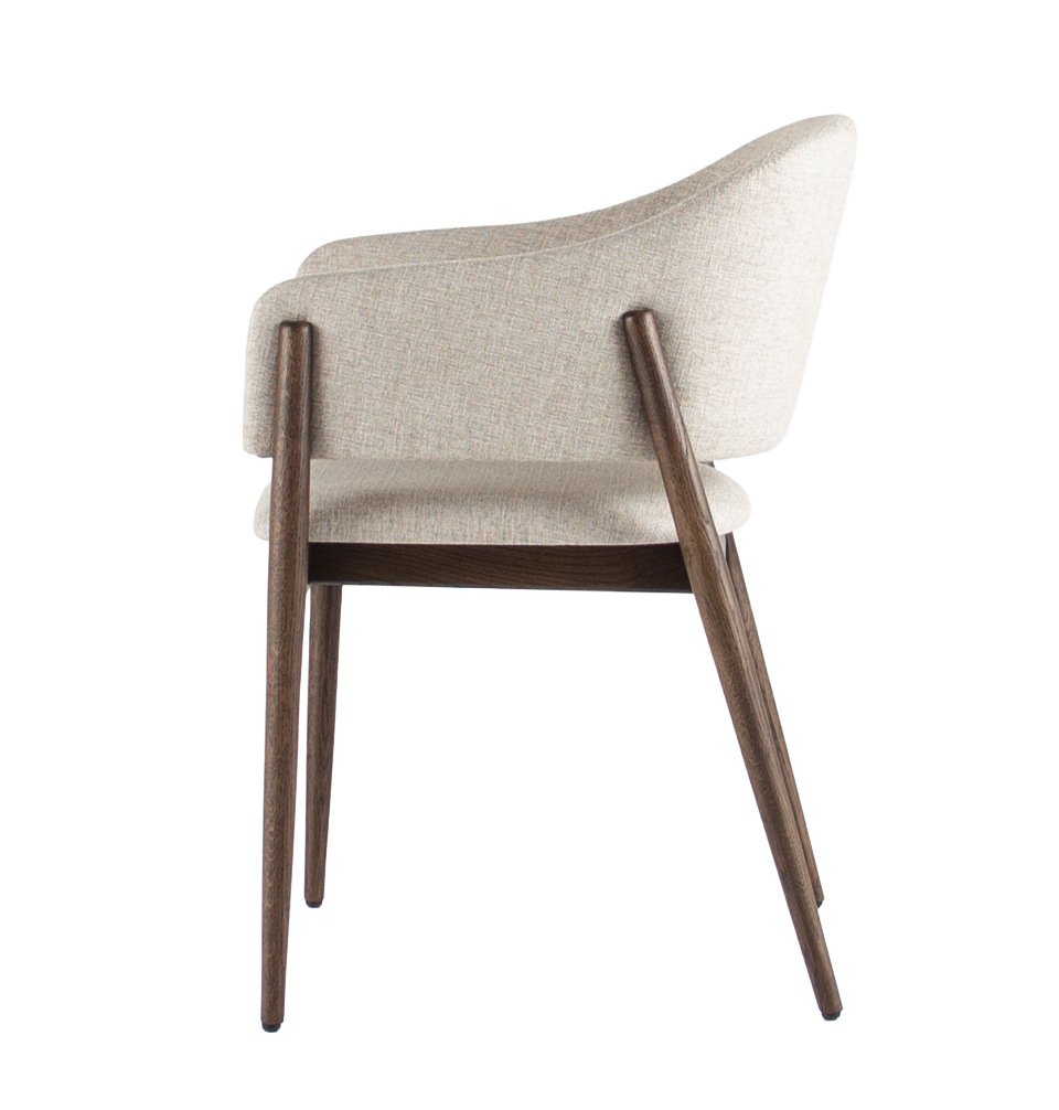 Armstoel eik/stoffen zitting - pure heban