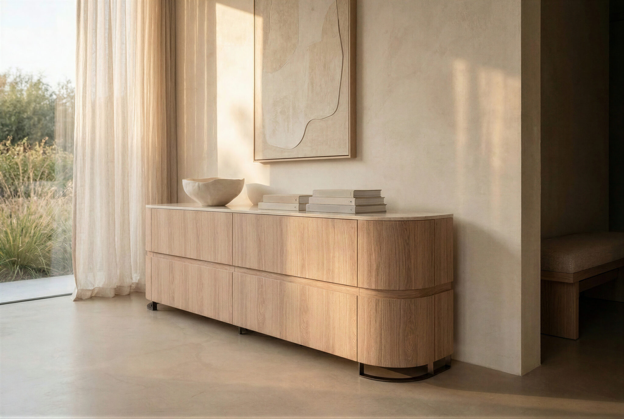 Dressoir met keramisch blad - natuur eiken