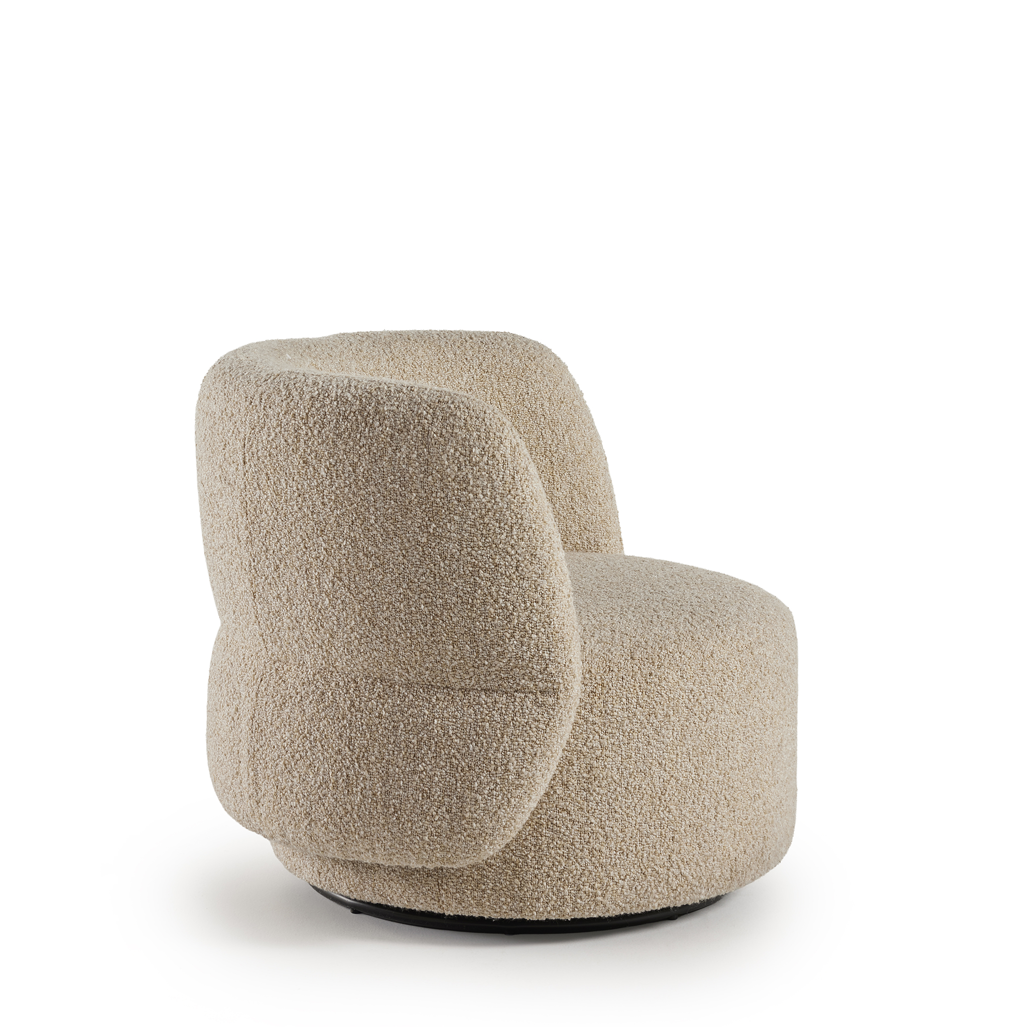 Draaizetel - bouclé oker/ecru