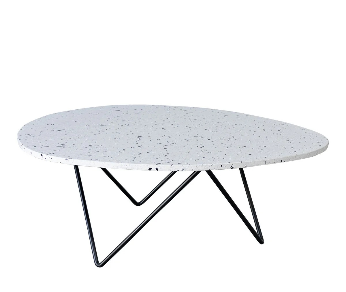 Salontafel 103x78cm - zwart/wit 