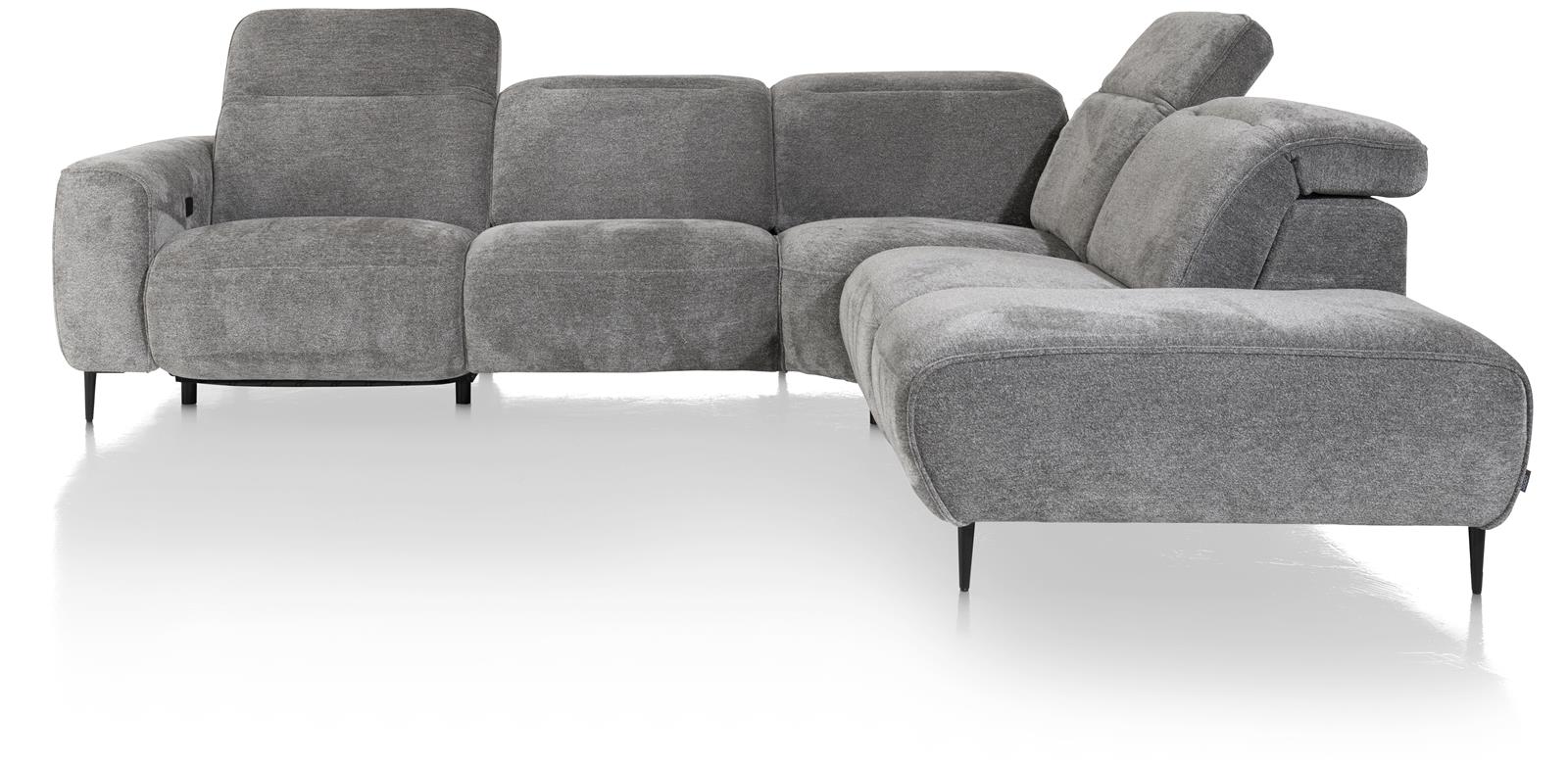 Hoeksalon met relaxfunctie - donkergrijs