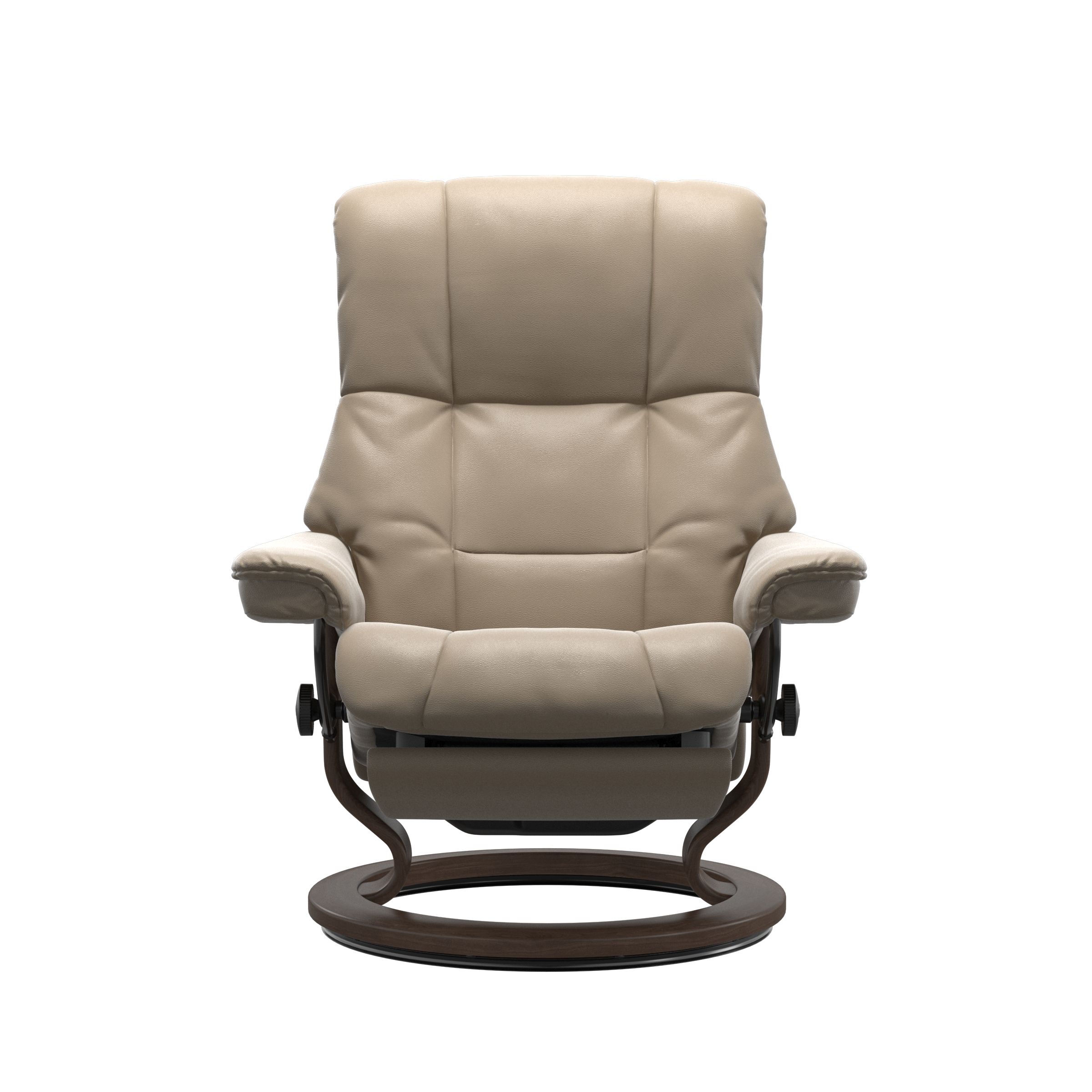 Elektrische relaxfauteuil Mayfair in leder Medium - Fog beige