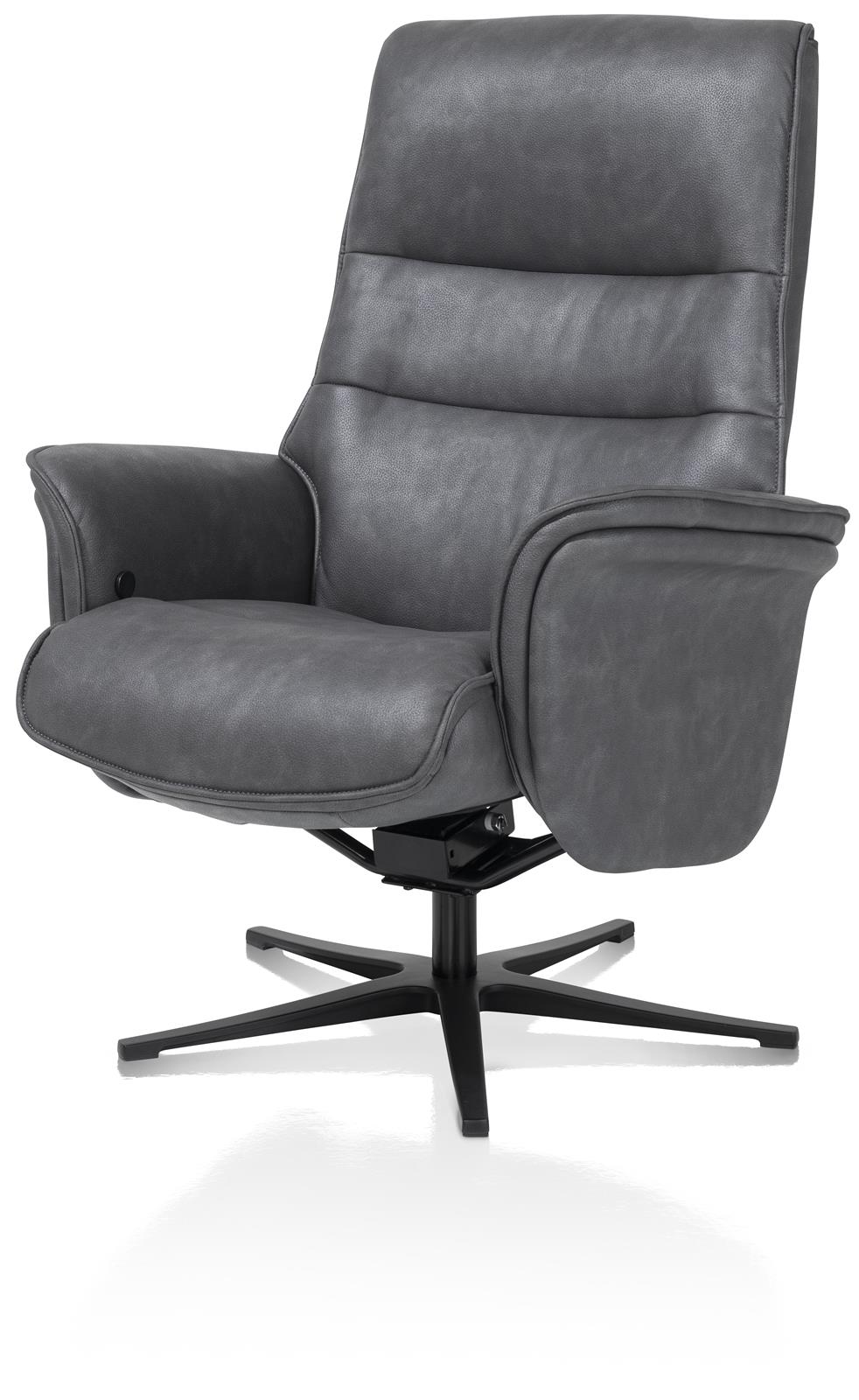 Relaxfauteuil Lotis met voetenbank - antracietgrijs