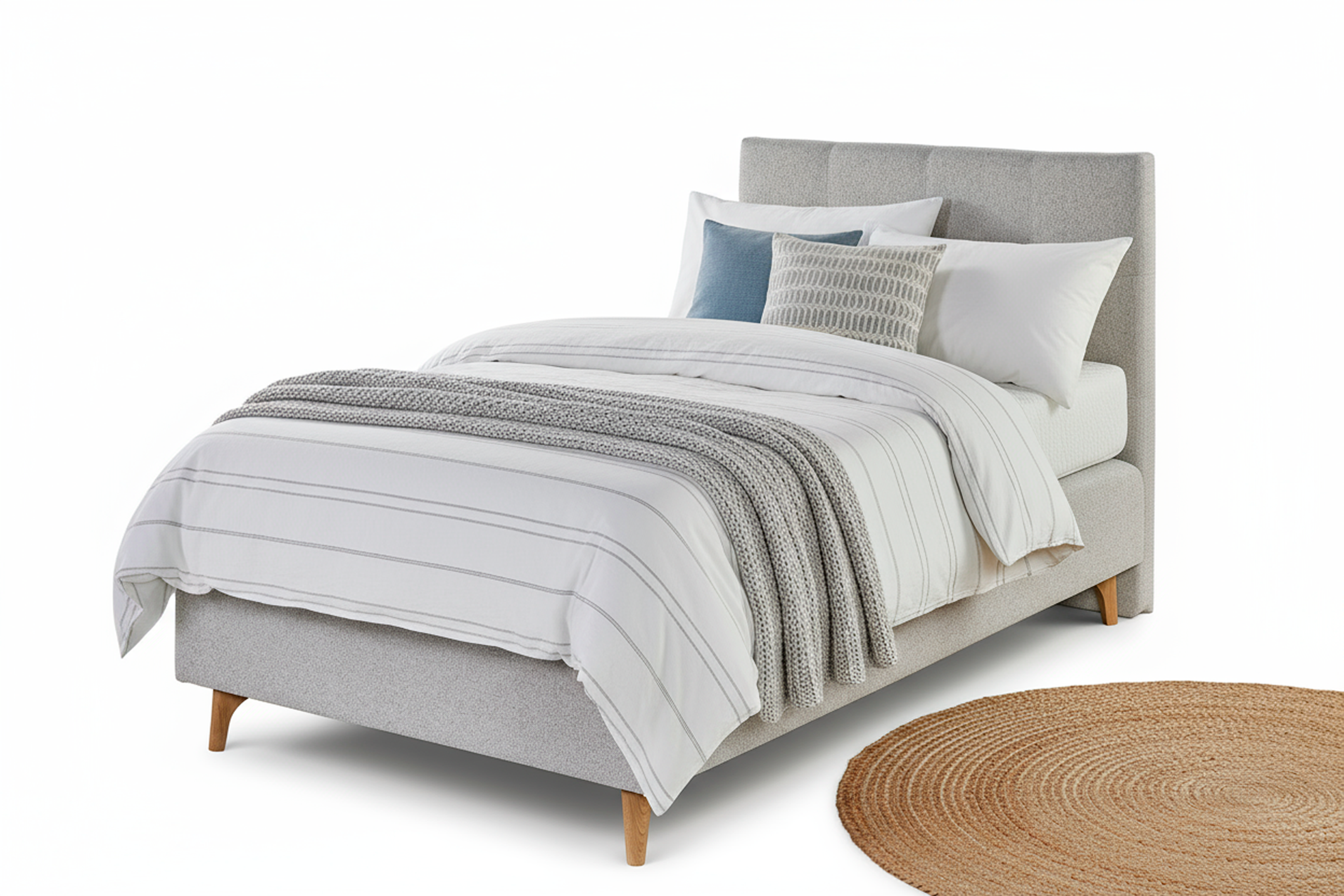 Boxspring (excl. matras) 180x200cm - lichtgrijs