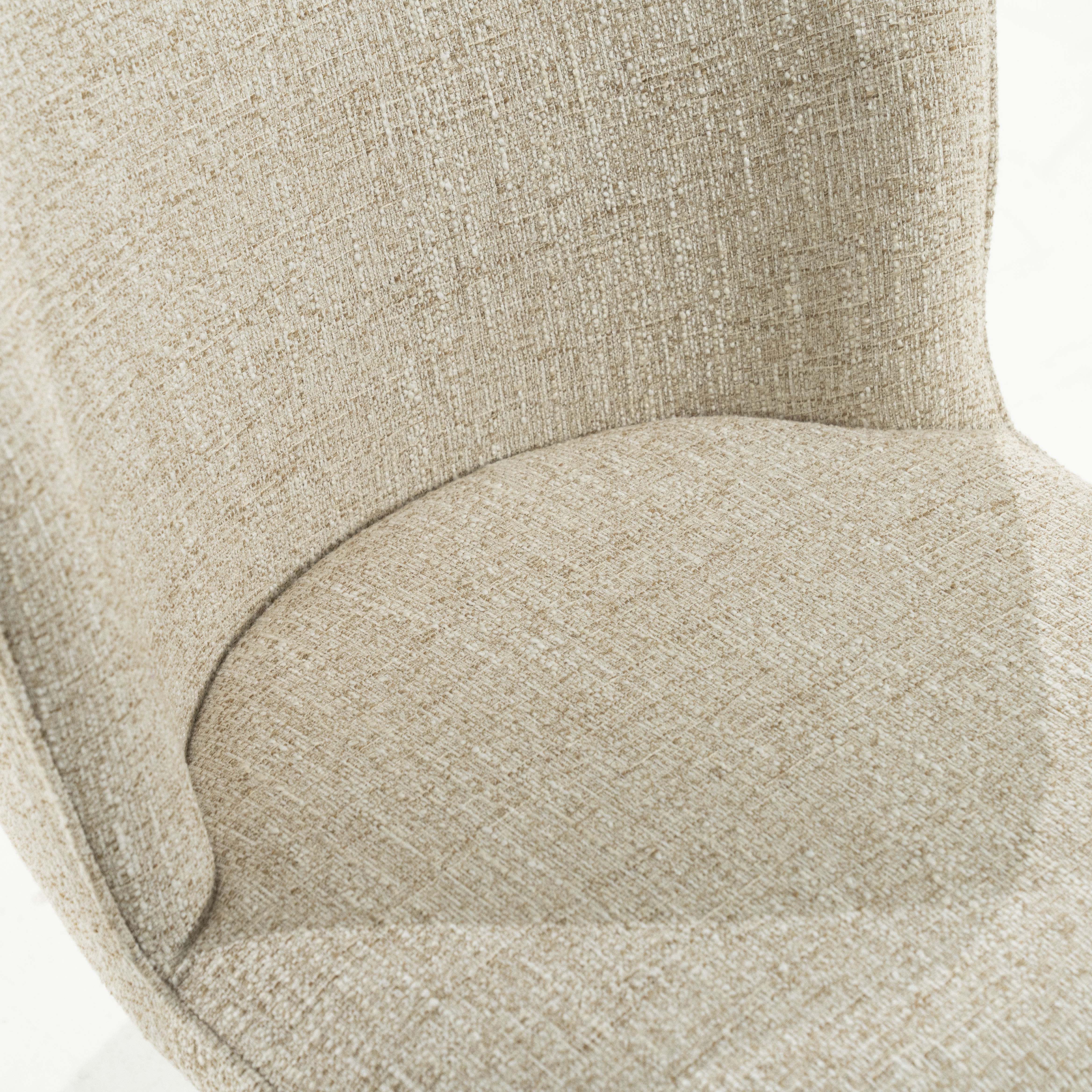 Draaibare eetkamerstoel - beige/wit