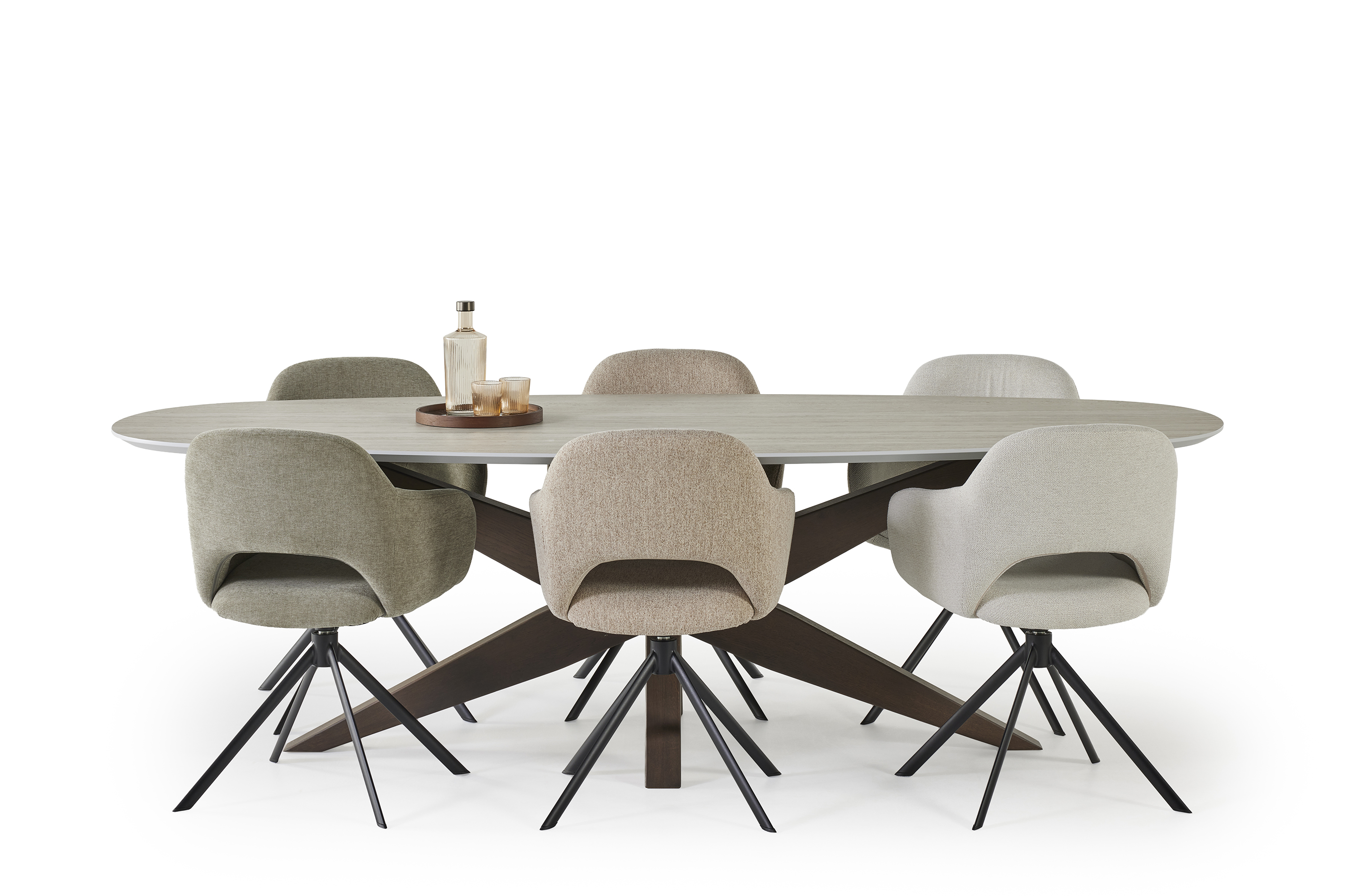 Eettafel 260x110cm - HPL/eik