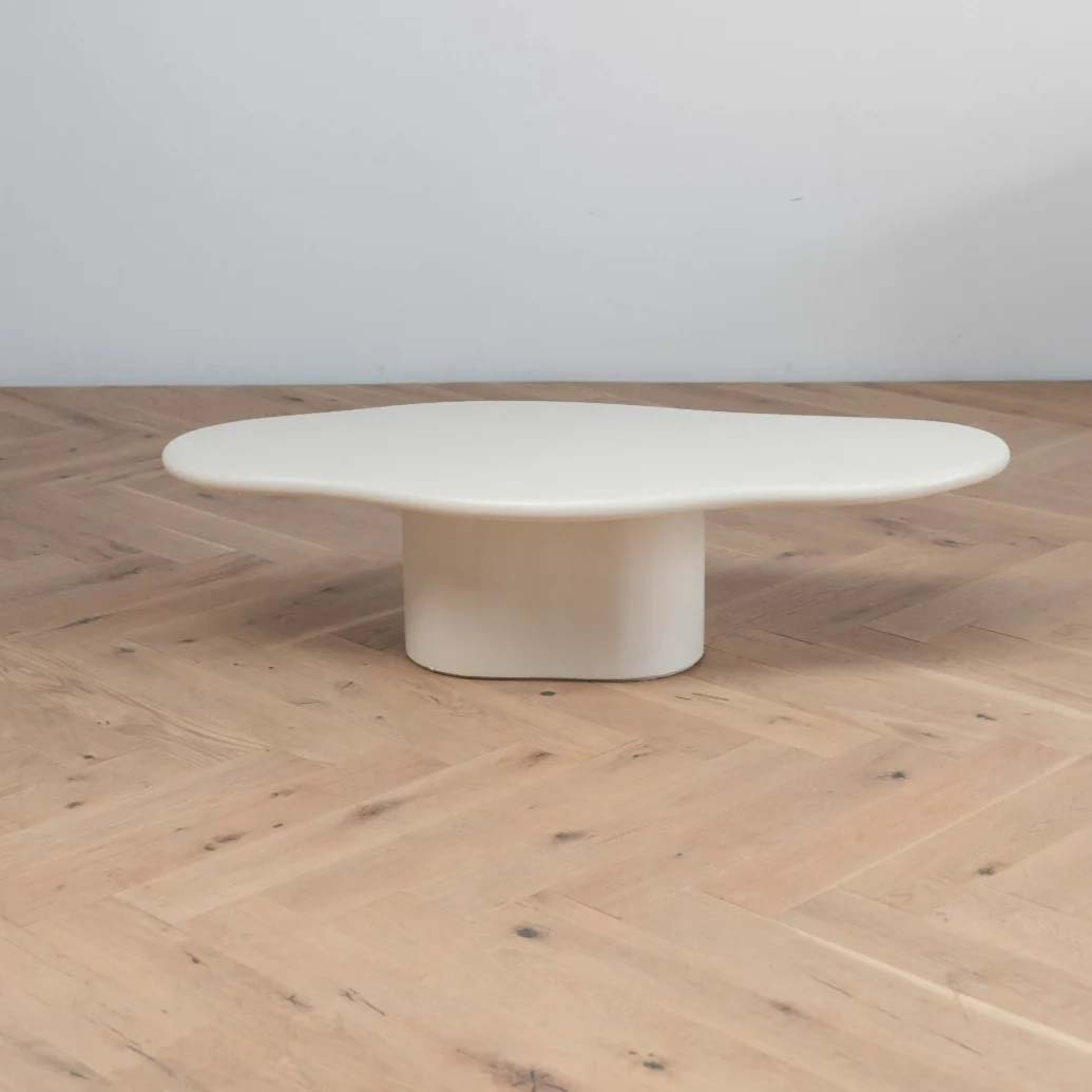 Organische salontafel 140x70cm - Stoneskin latte