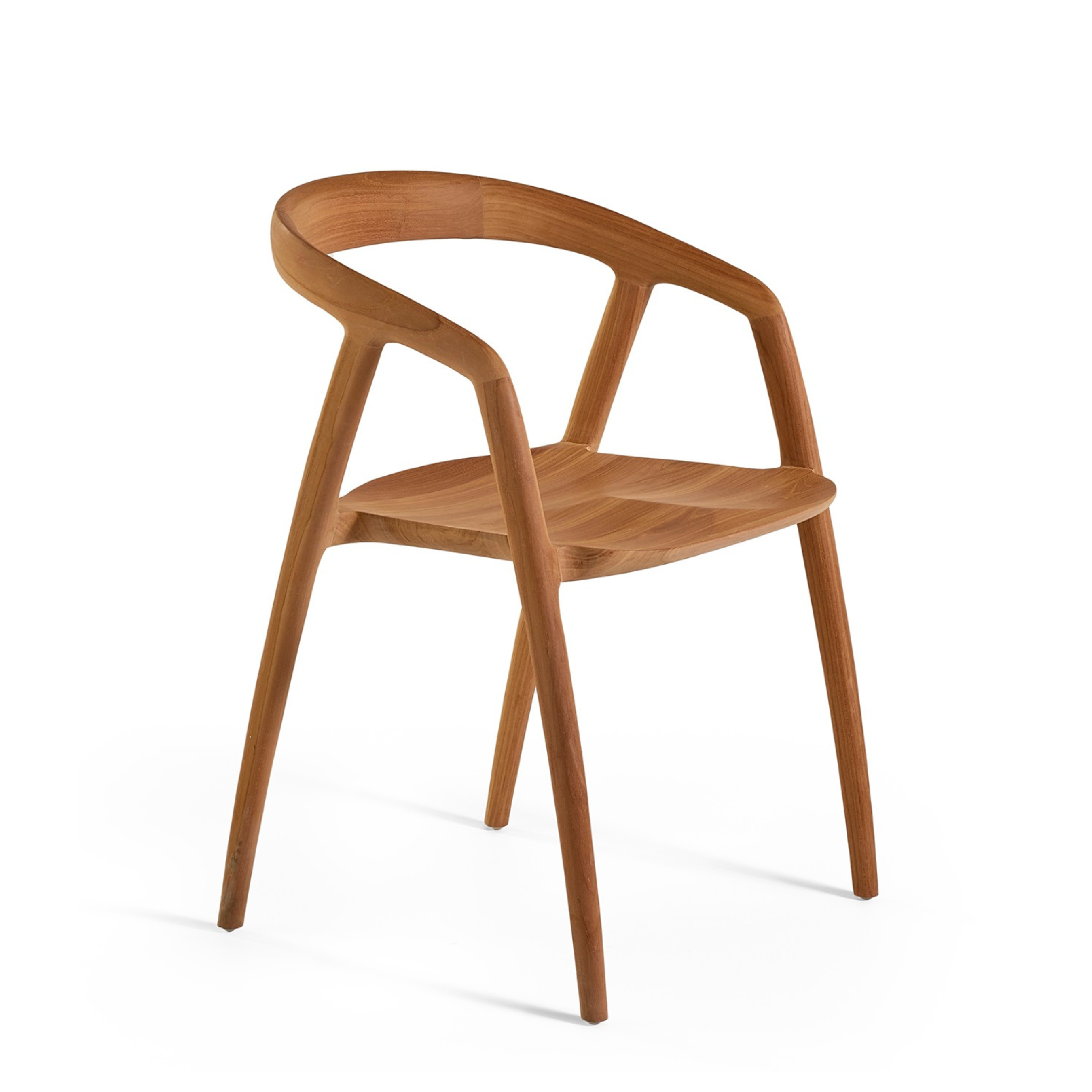 Houten armstoel - natuur teak