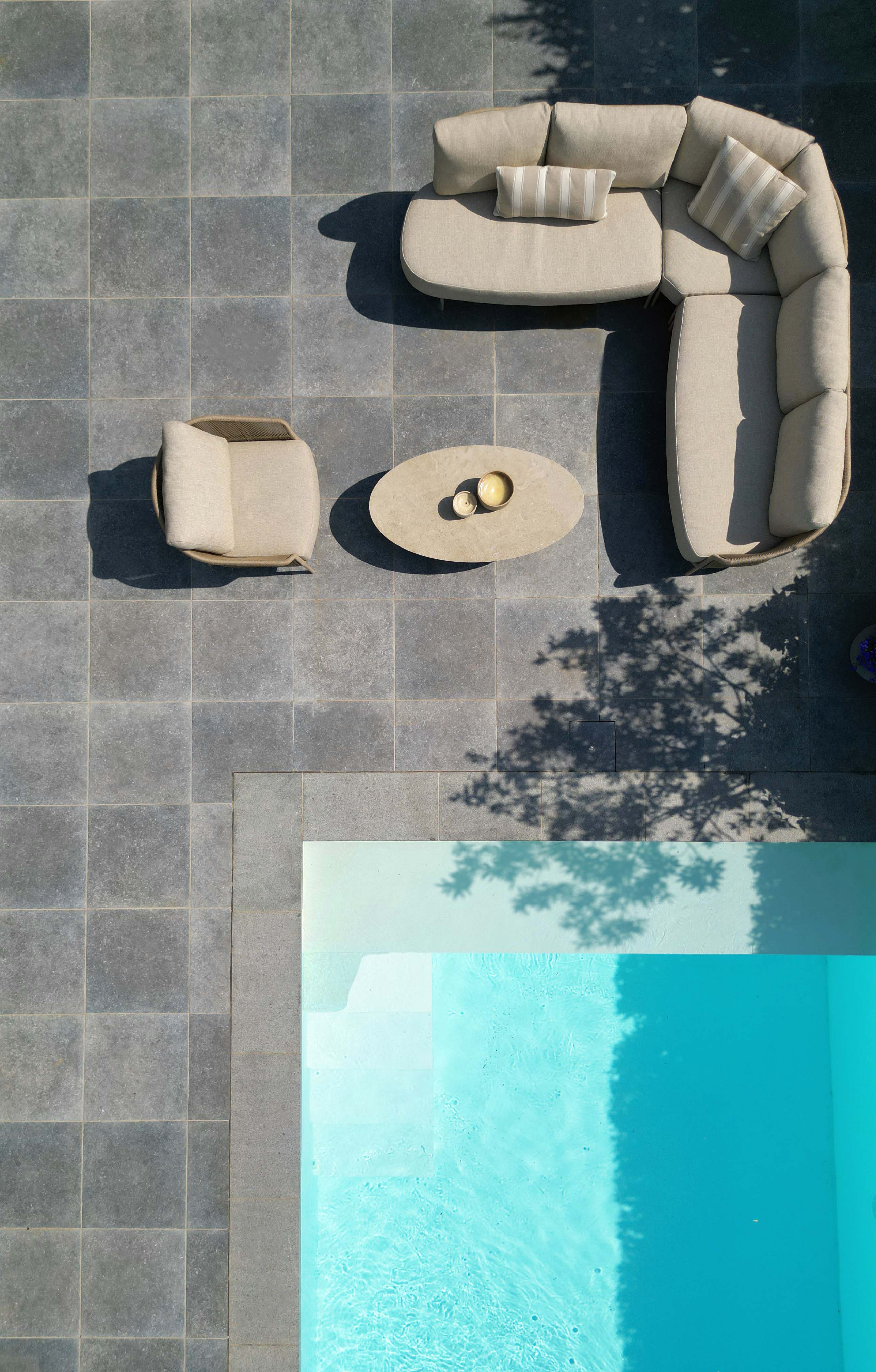 2-zit open end Florence - latte