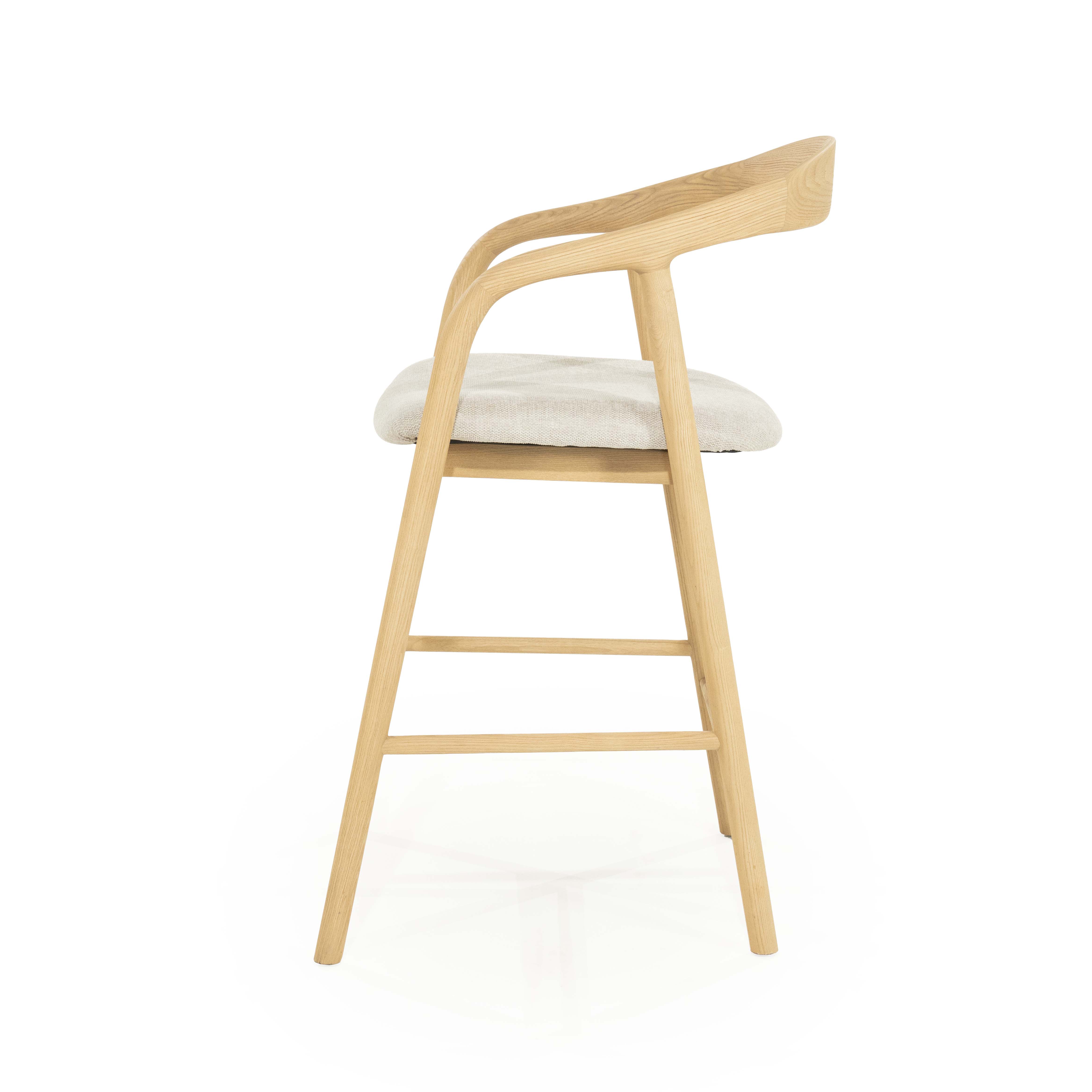Counterstoel in essenhout - naturel