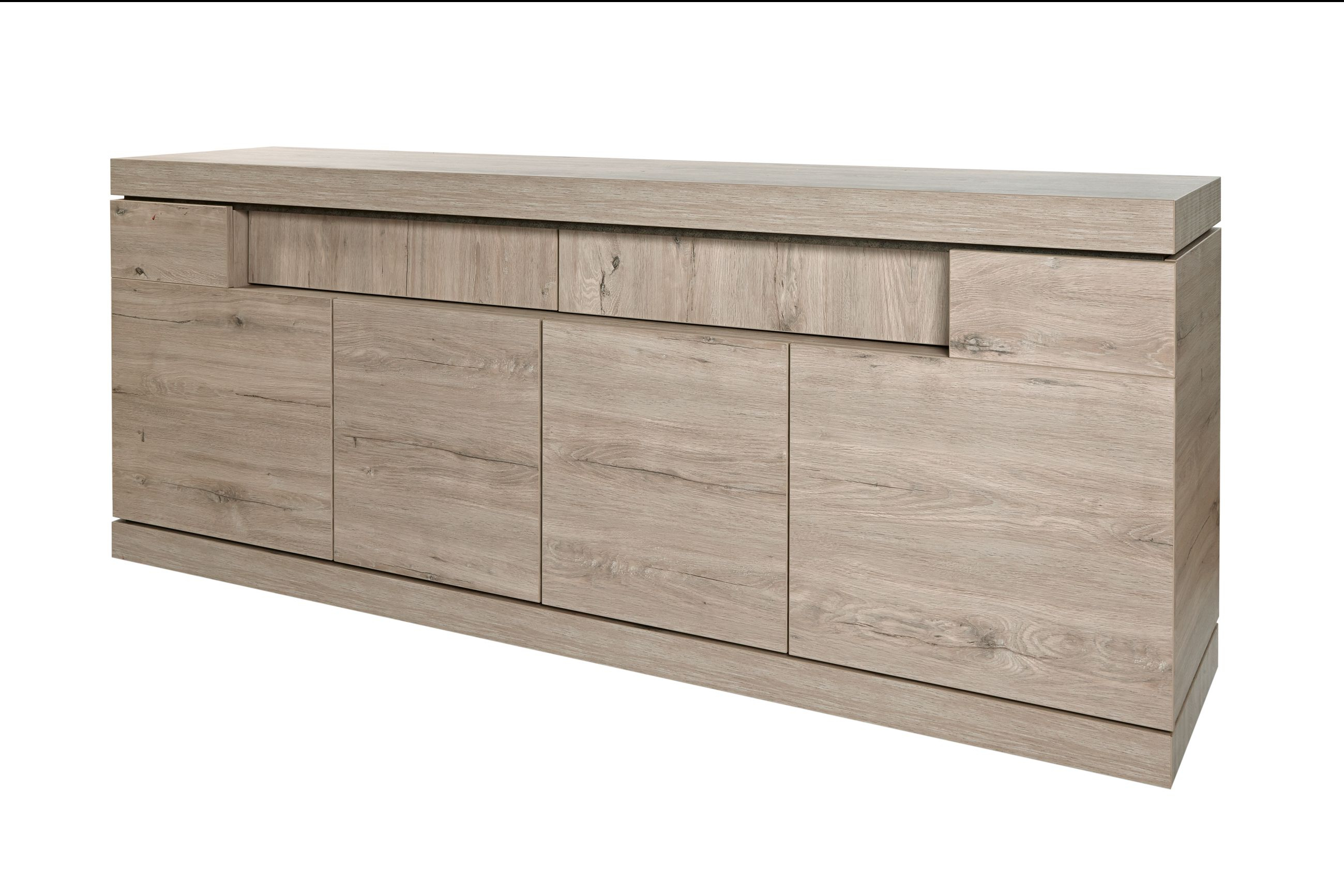 Dressoir 223cm 4 deuren, 2 lades