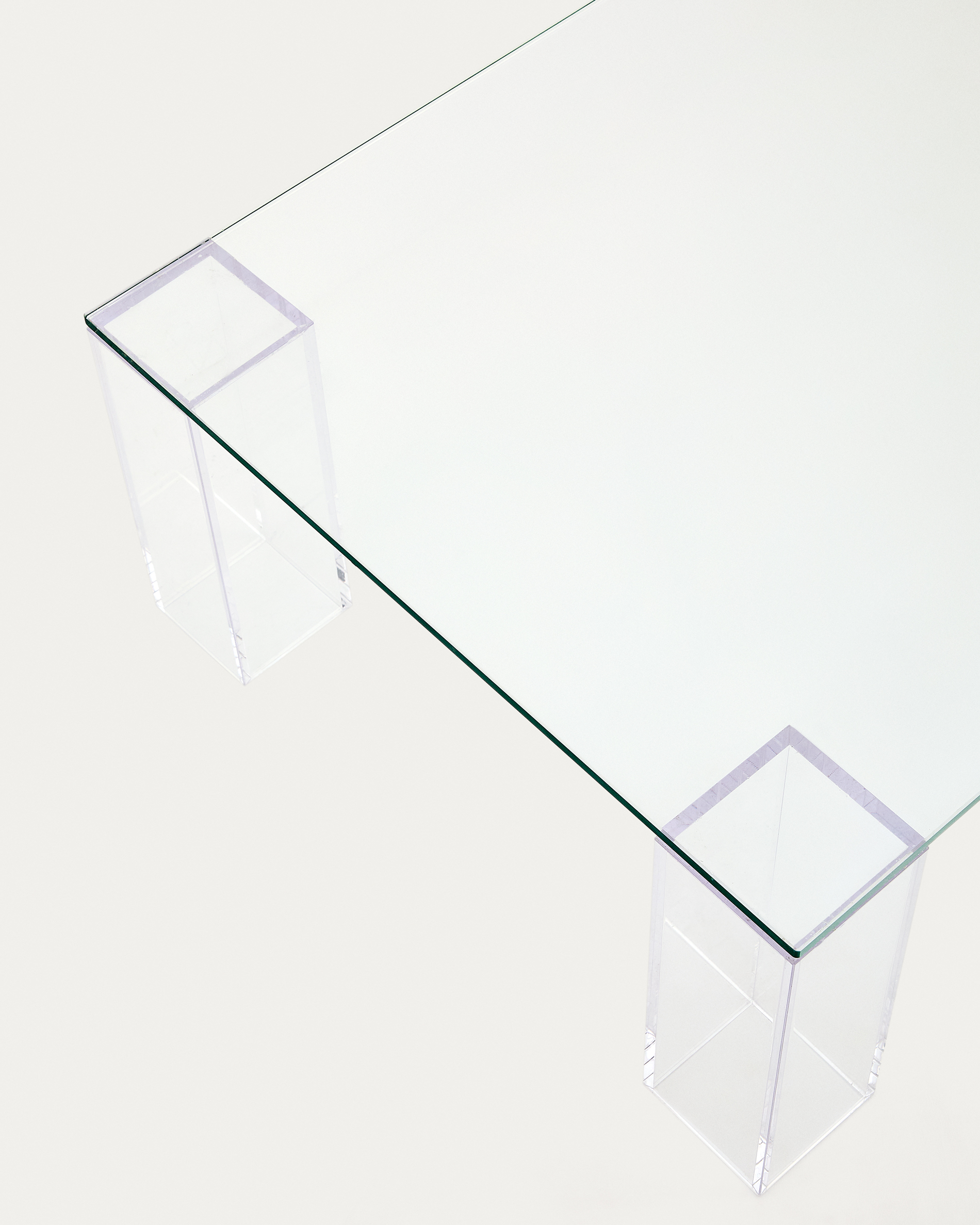 Salontafel Adularia 140x60cm in glas - transparant