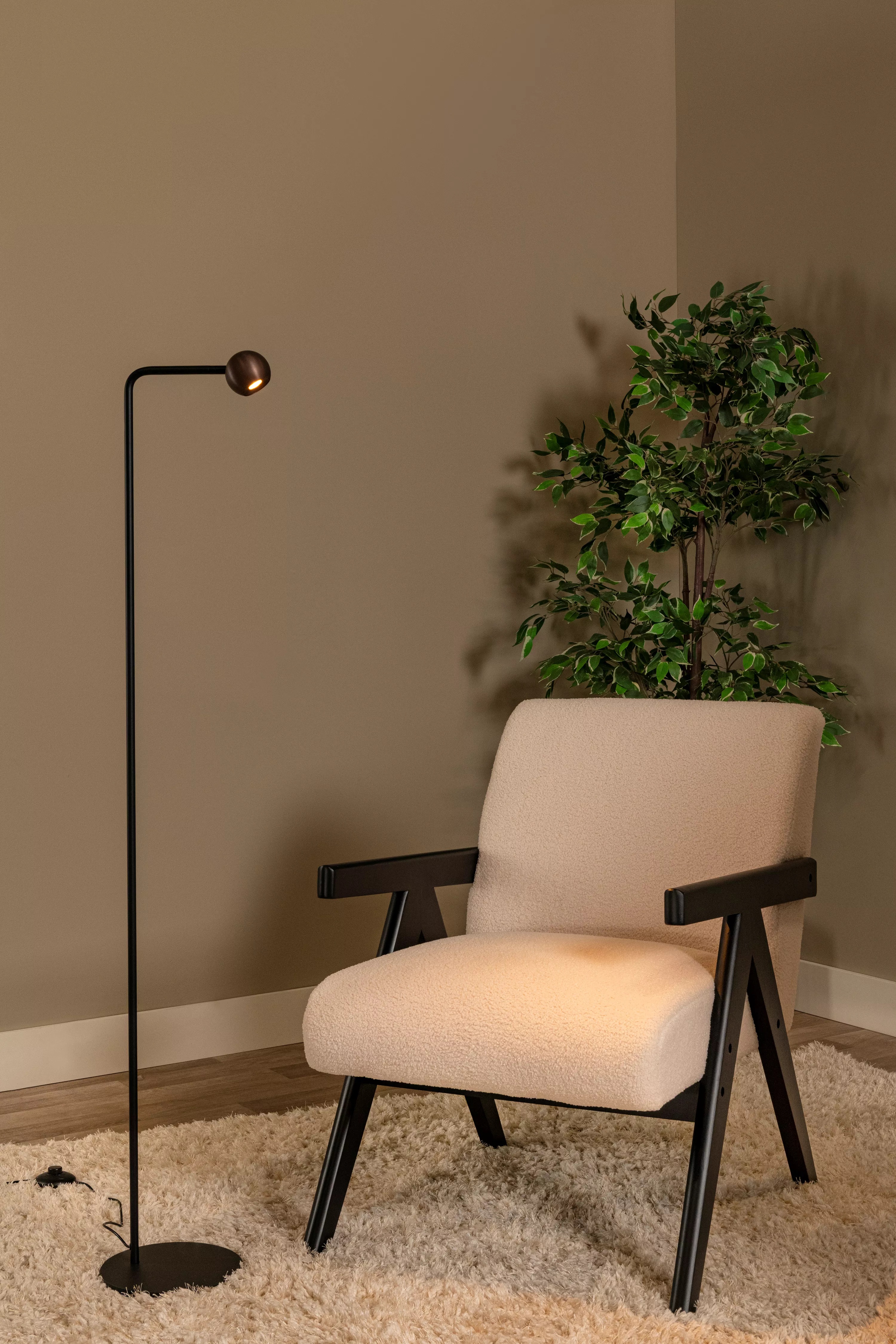 Vloerlamp Montana (incl.lichtbron) - coffee
